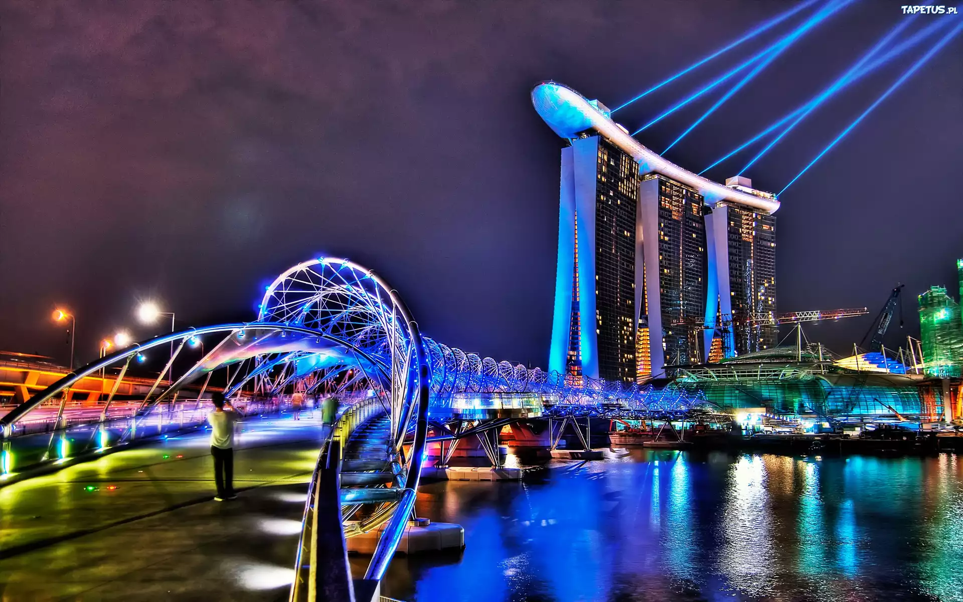 Hotel, Most, Światła, Singapur