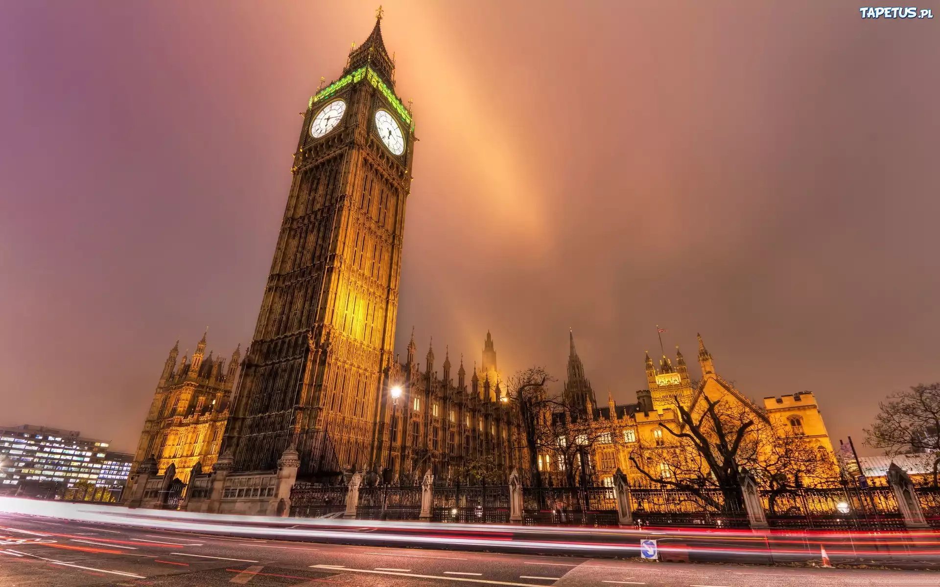 Big Ben, Londyn, Anglia, Noc