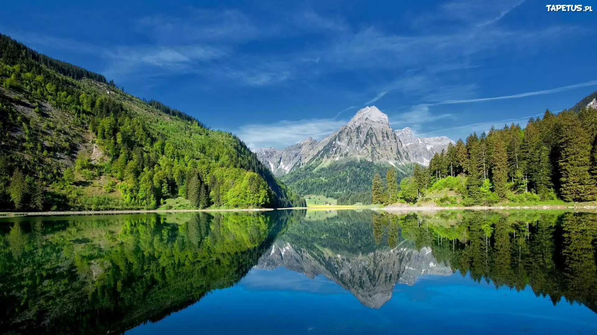Góry, Las, Jezioro, Mirror, Yosemite, Kalidornia