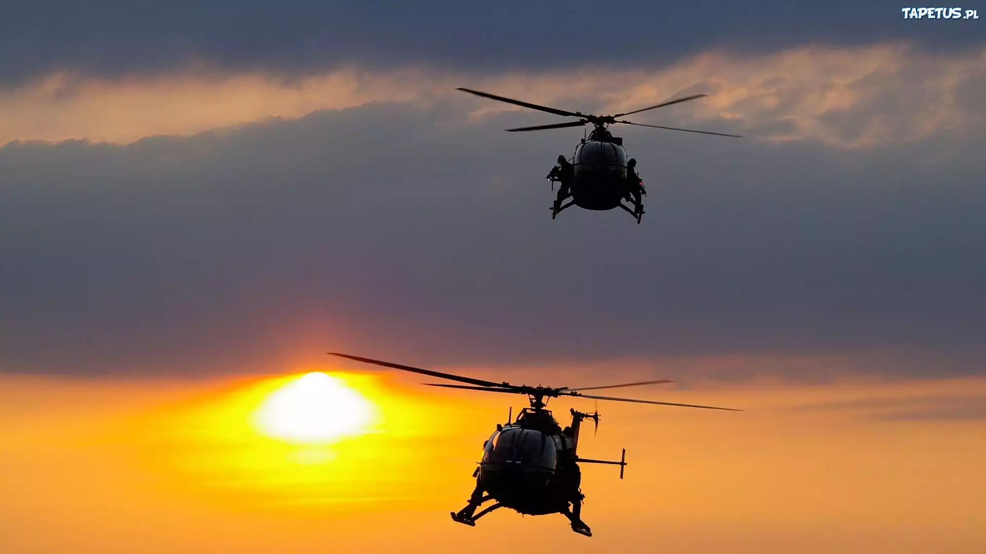 Helikoptery, Zachód, Słońca