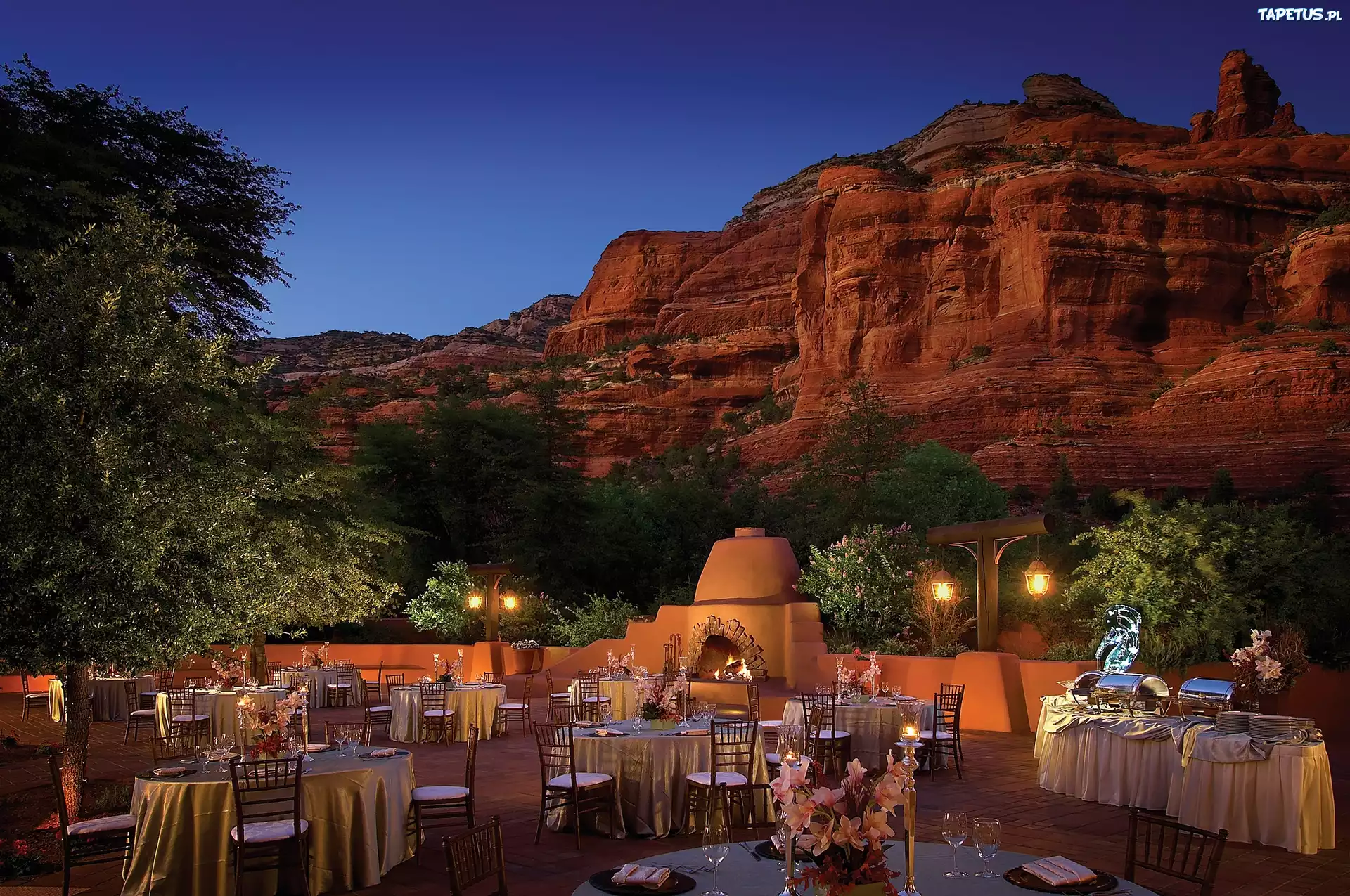 Sedona, Kalifornia, Czerwone, Skały, Restauracja, Kurort