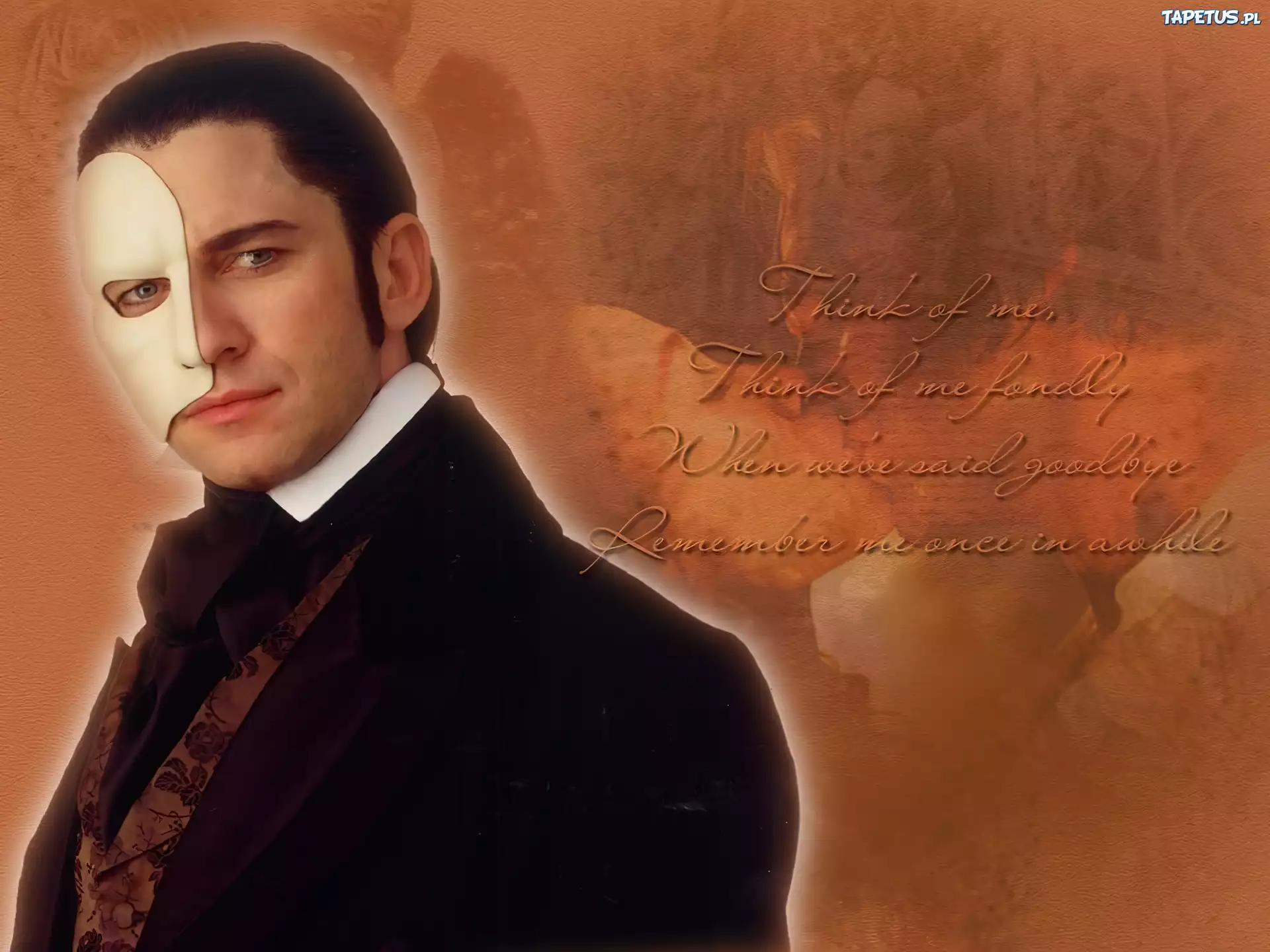 Phantom Of The Opera, Gerard Butler, smoking, wiersz