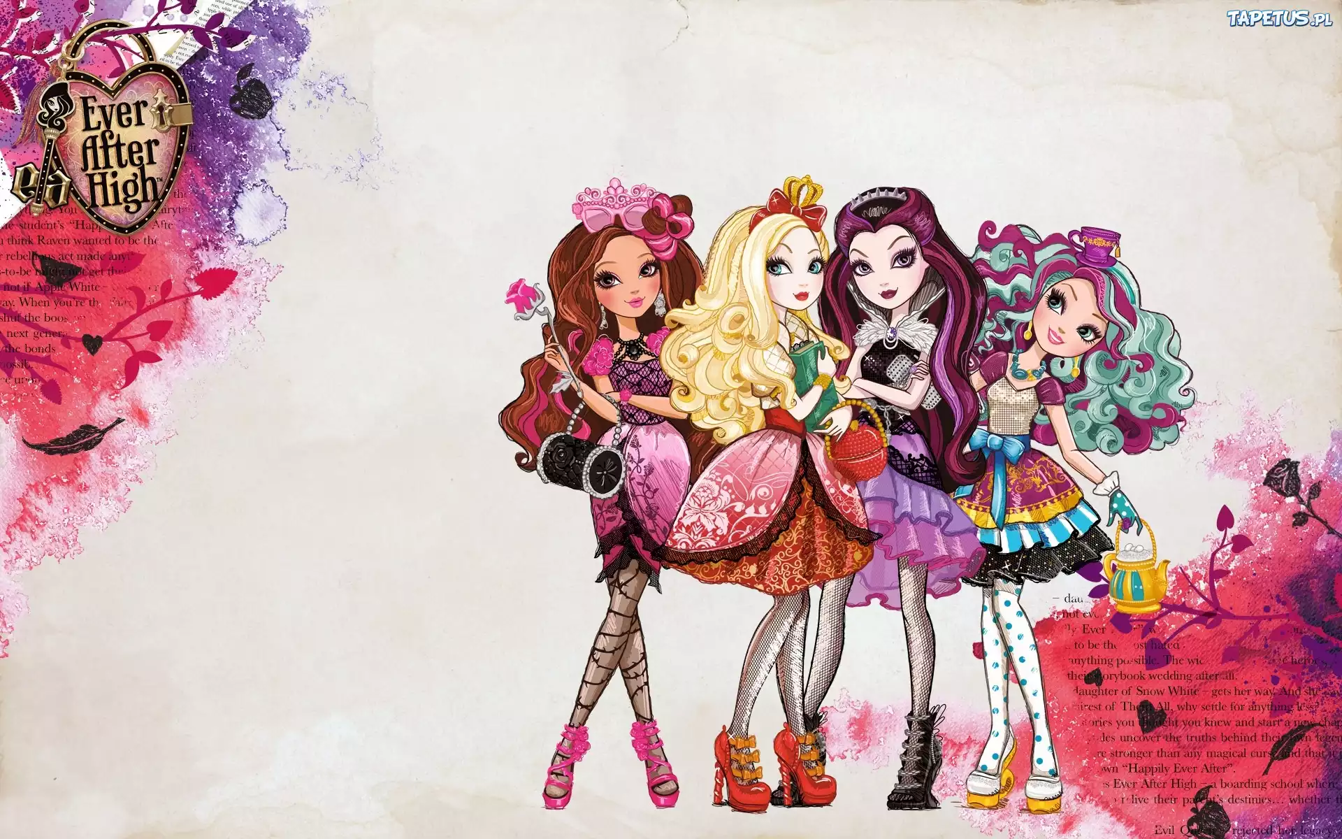 Apple White, Briar Beauty, Raven Queen, Madeline Hatter