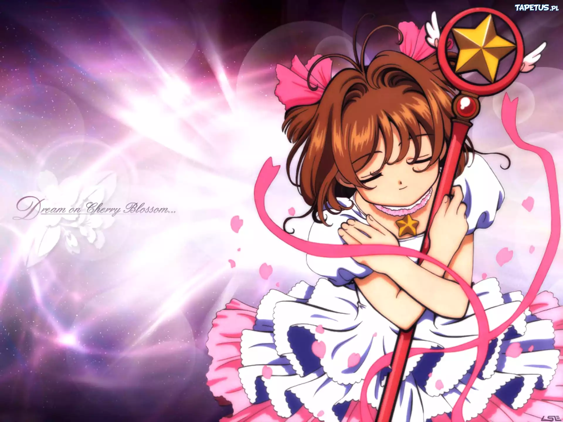 Cardcaptor Sakura, dziewczyna, napisy, różdżka