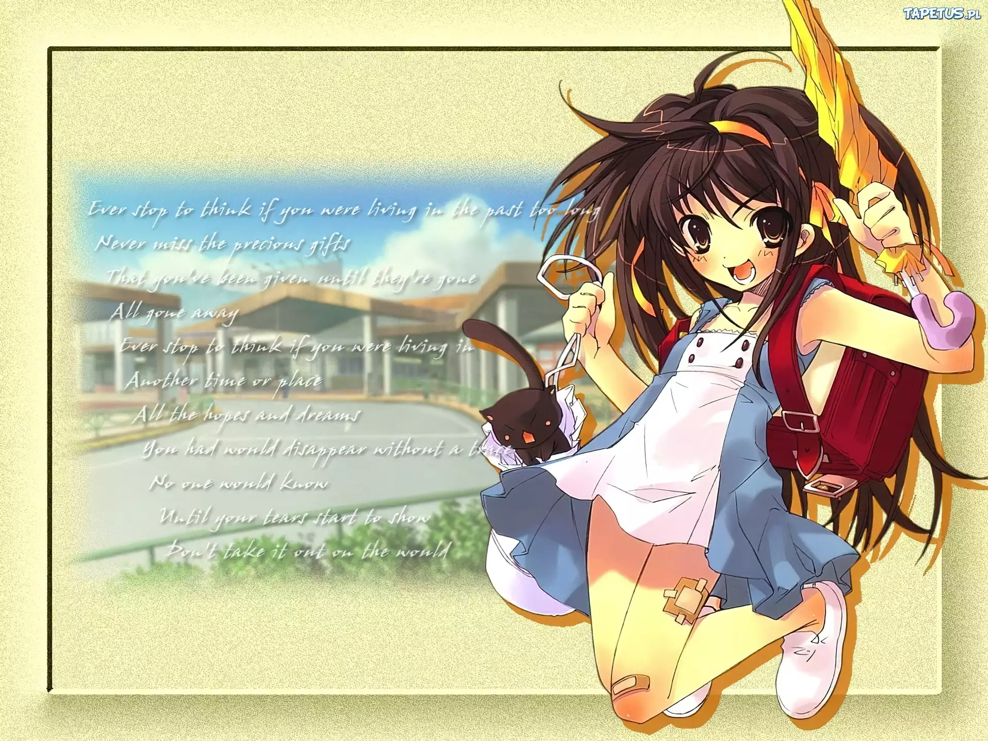 Suzumiya Haruhi No Yuuutsu, parasolka, plecak