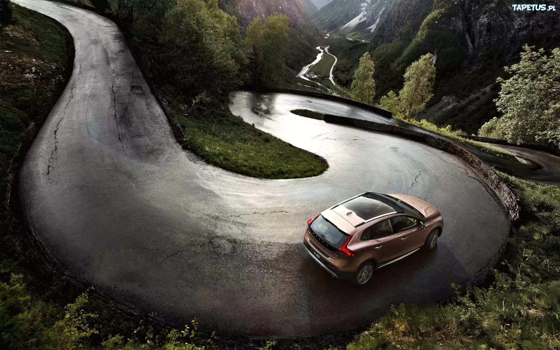 Samochód, Volvo, V40, Droga
