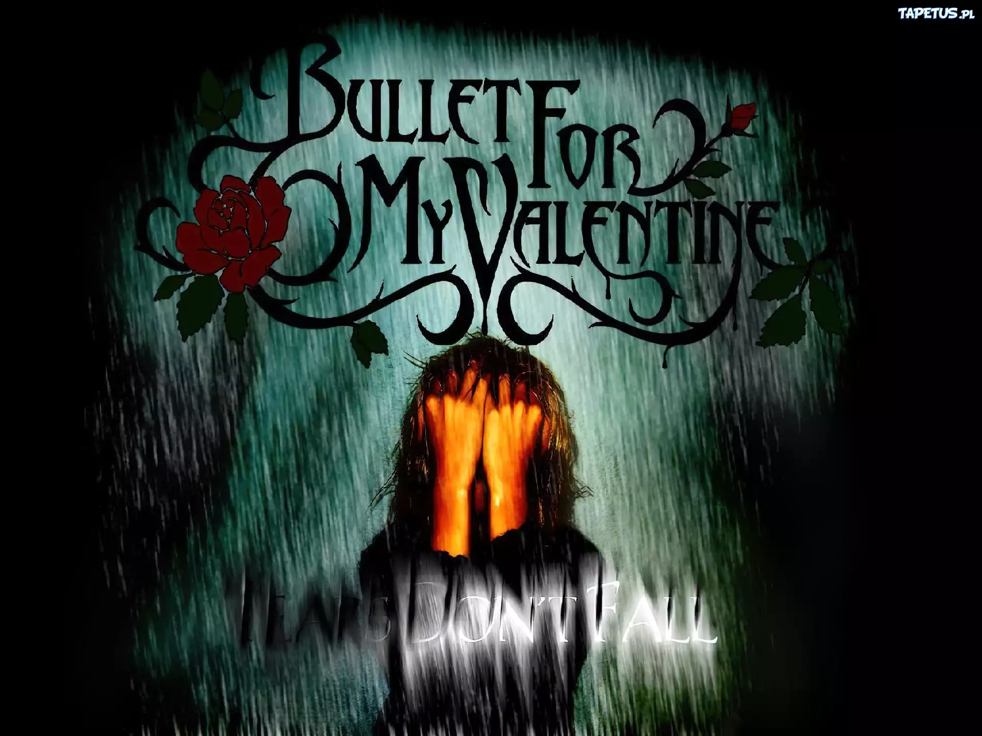 Bullet For My Valentine,twarz, ręce , nazwa zespołu