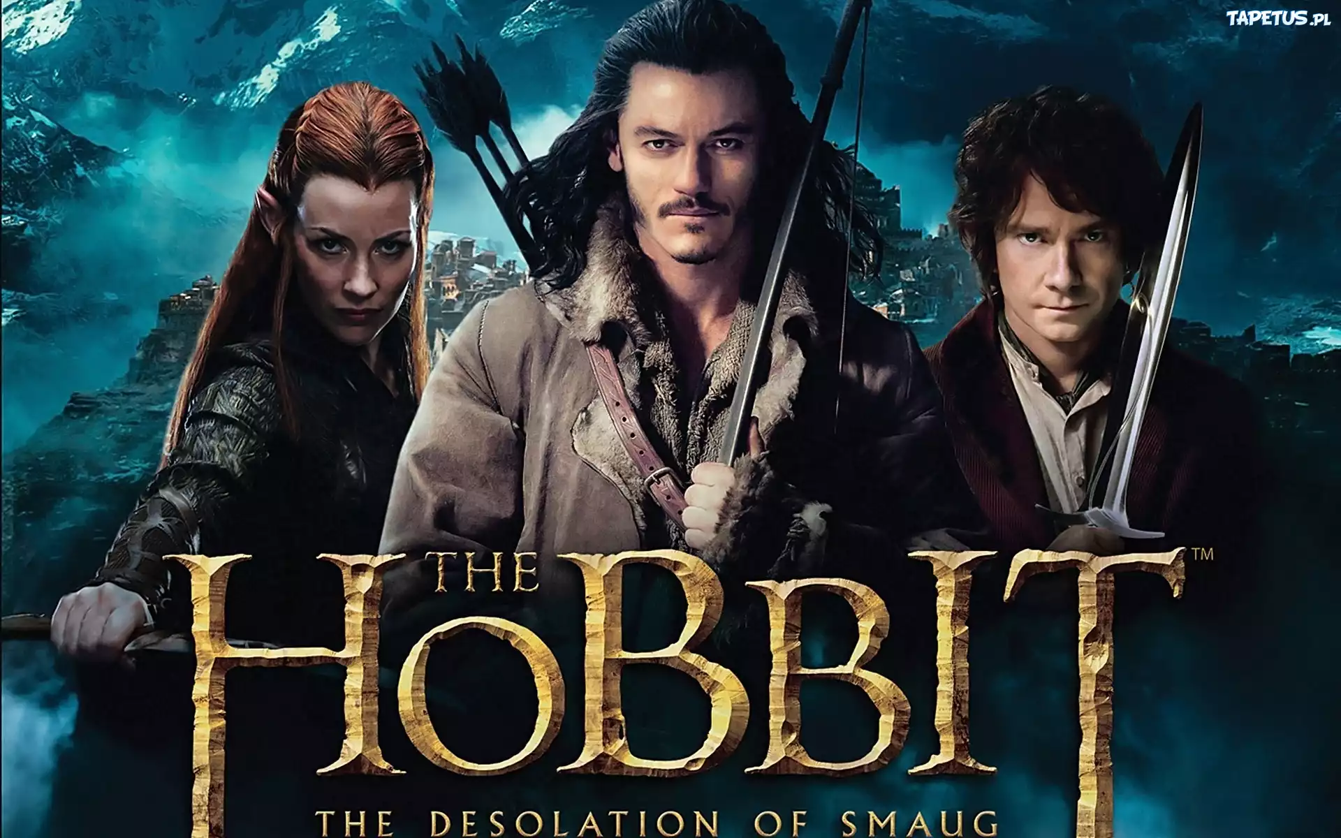 Pustkowie Smauga, Evangeline Lilly, Luke Evans, Martin Freeman