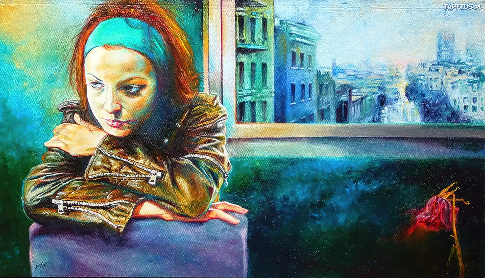 Reprodukcje, Obrazów, Włodzimierz Kukliński, Ruda, Kobieta