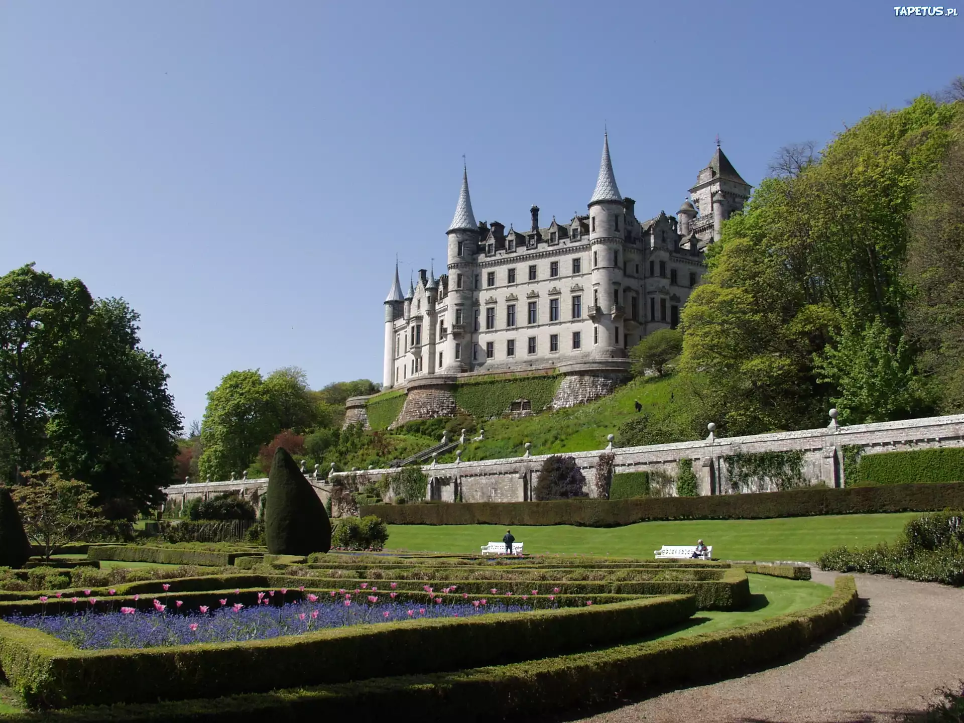 Sutherland, Zamek, Dunrobin, Park, Zamkowy