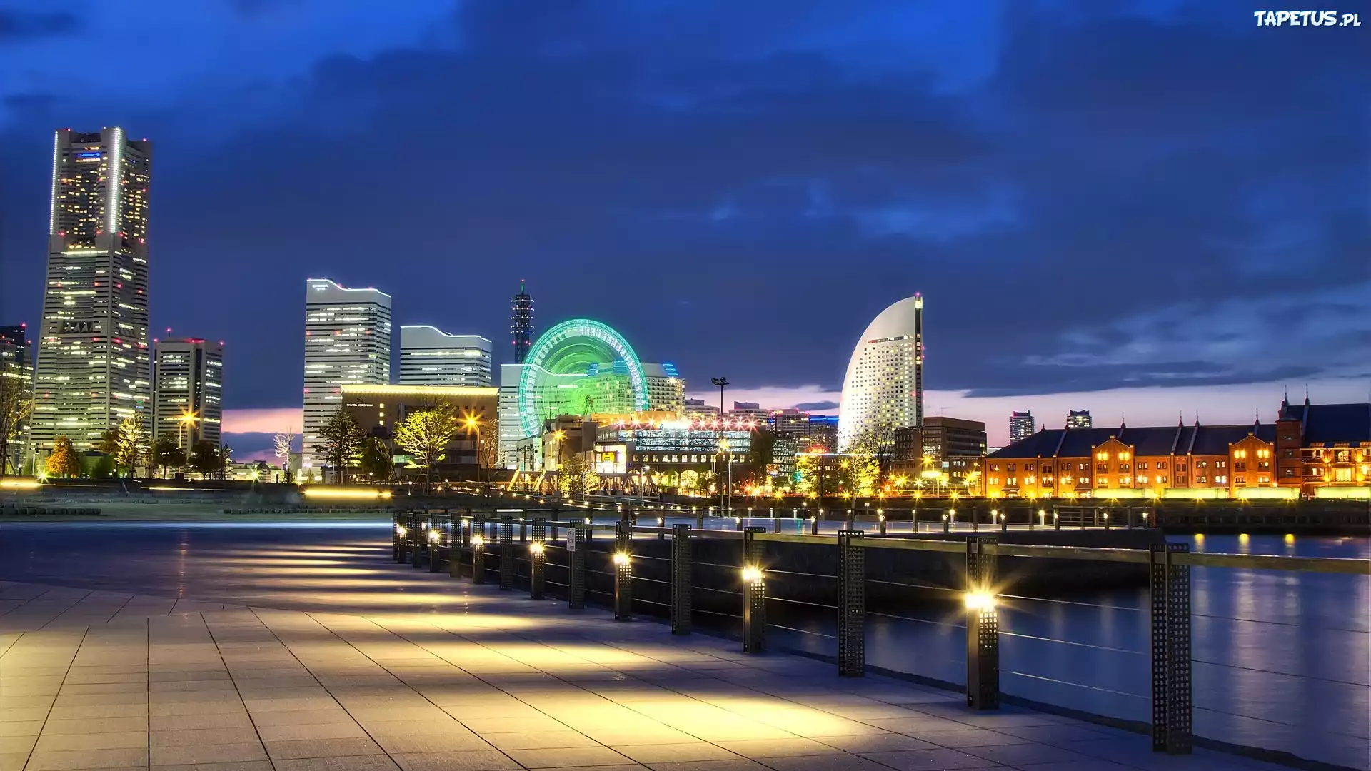 Miasto, Panorama, Yokohama, Japonia
