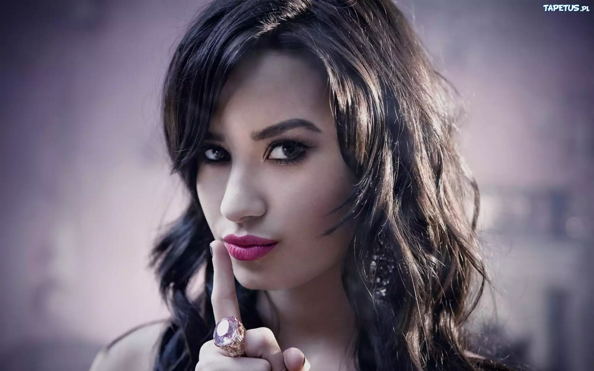 Piękna, Kobieta, Makijaż, Biżuteria, Demi Lovato