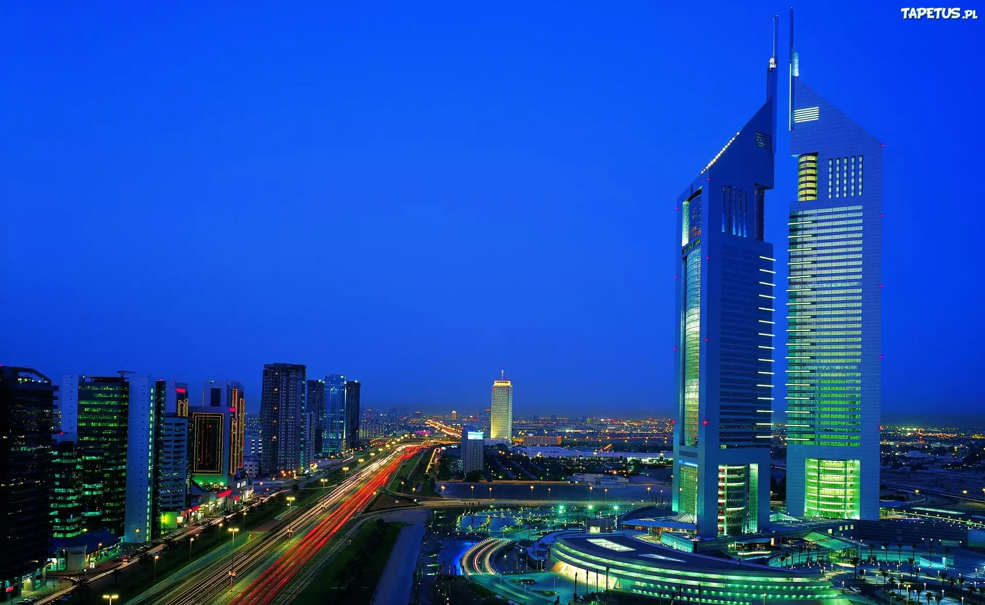Dubaj, Noc, Panorama