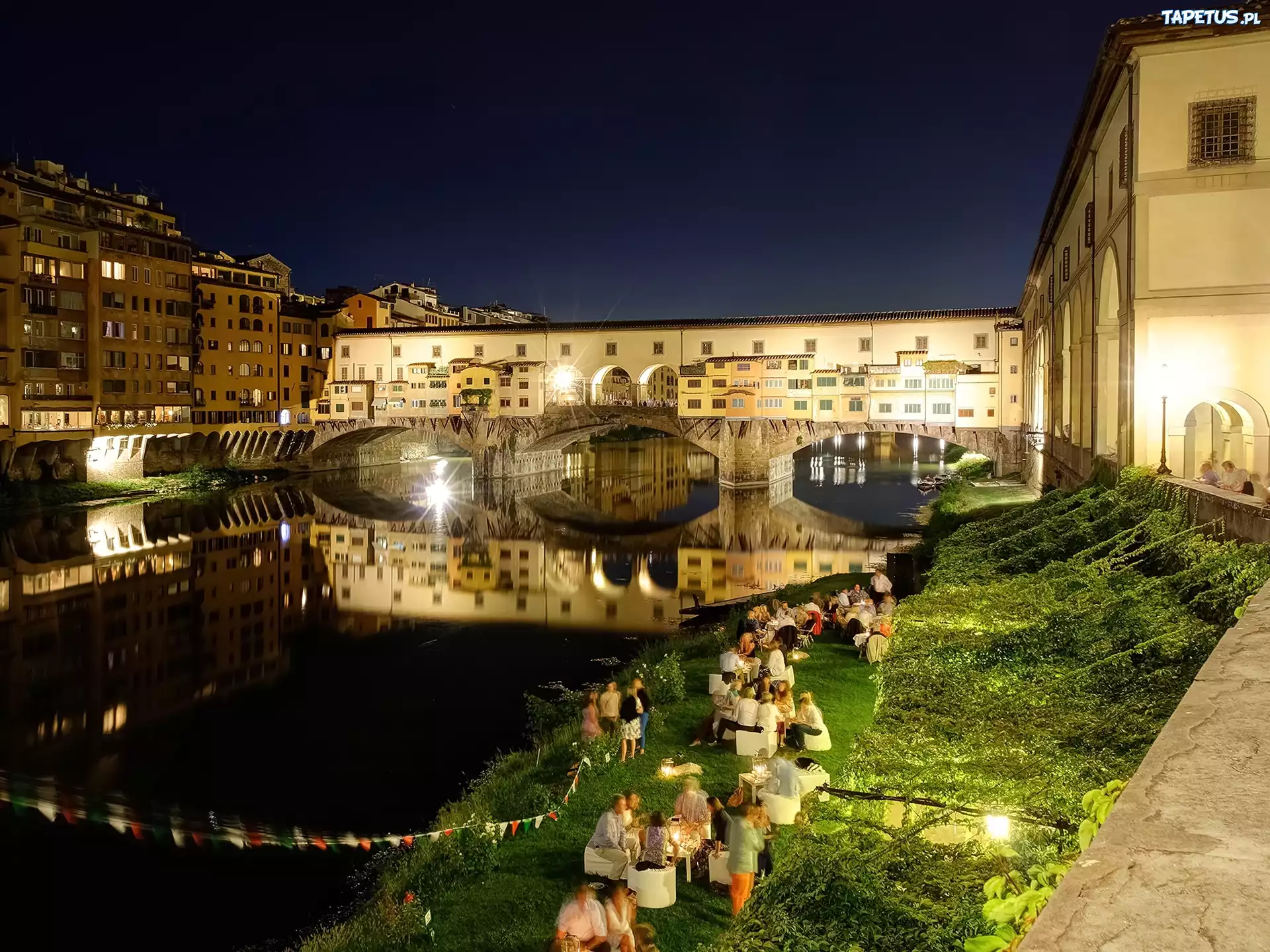 Florencja, Most, Złotników, Ponte Vecchio, Rzeka, Arno