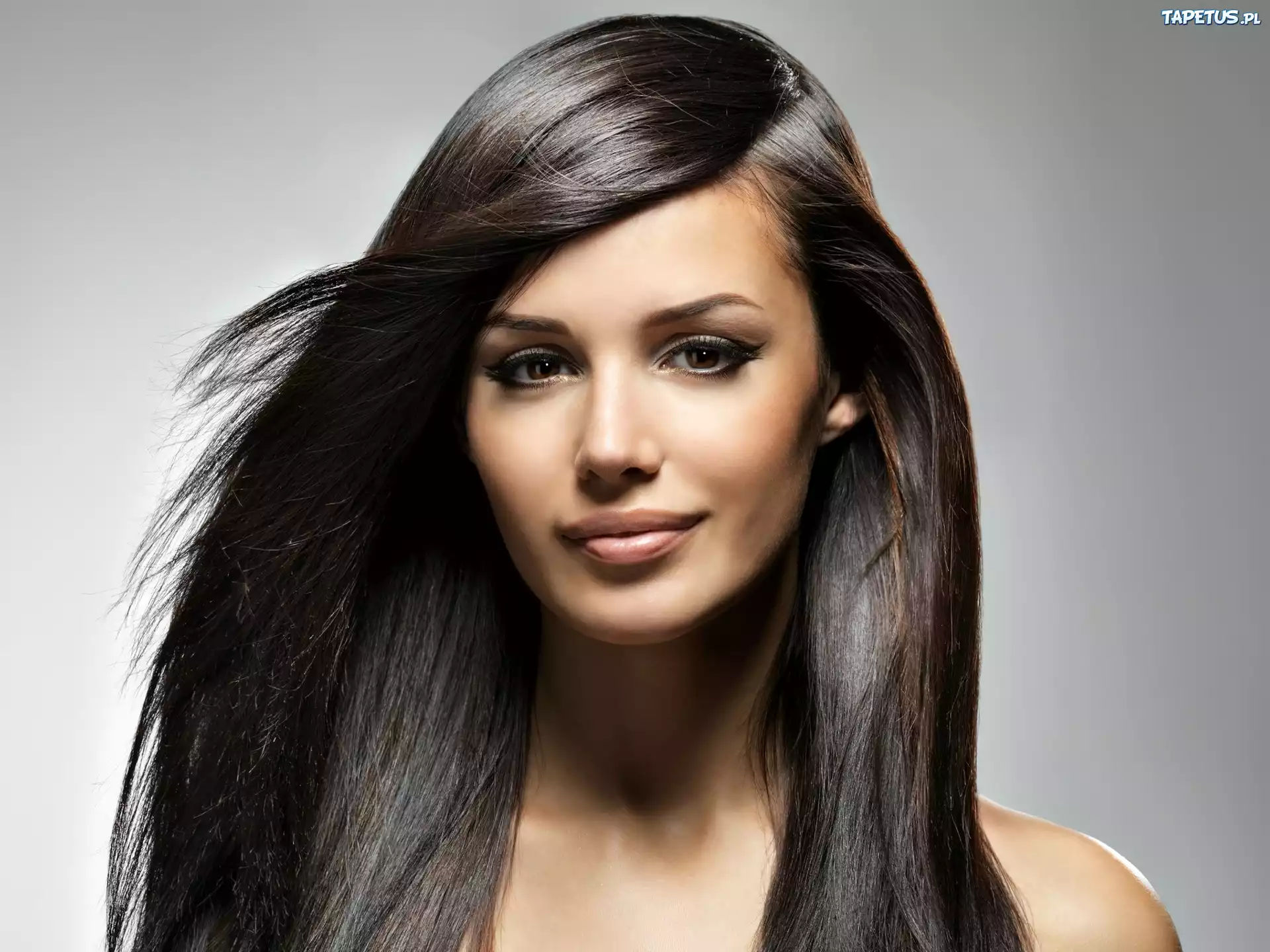 Piękna, Uśmiechnięta, Modelka, Makijaż