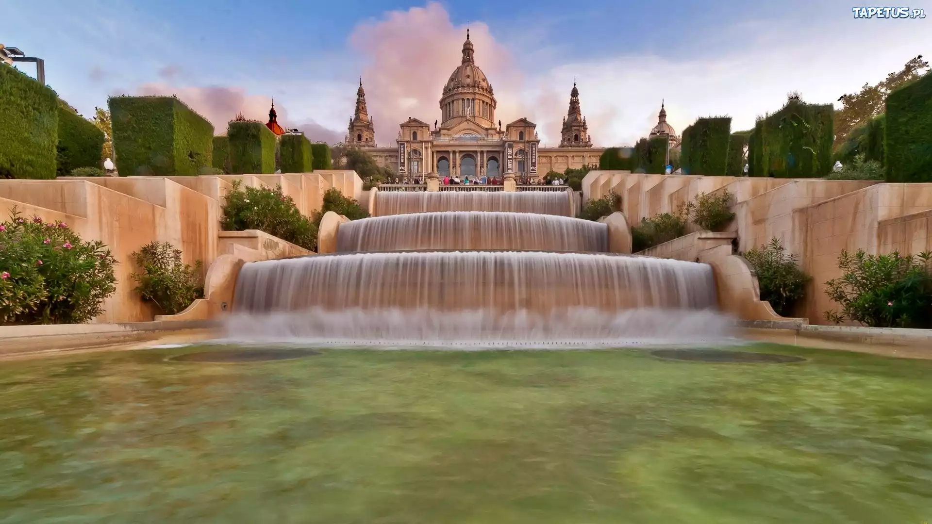 Barcelona, Montjuic, Fontanna, Pałac