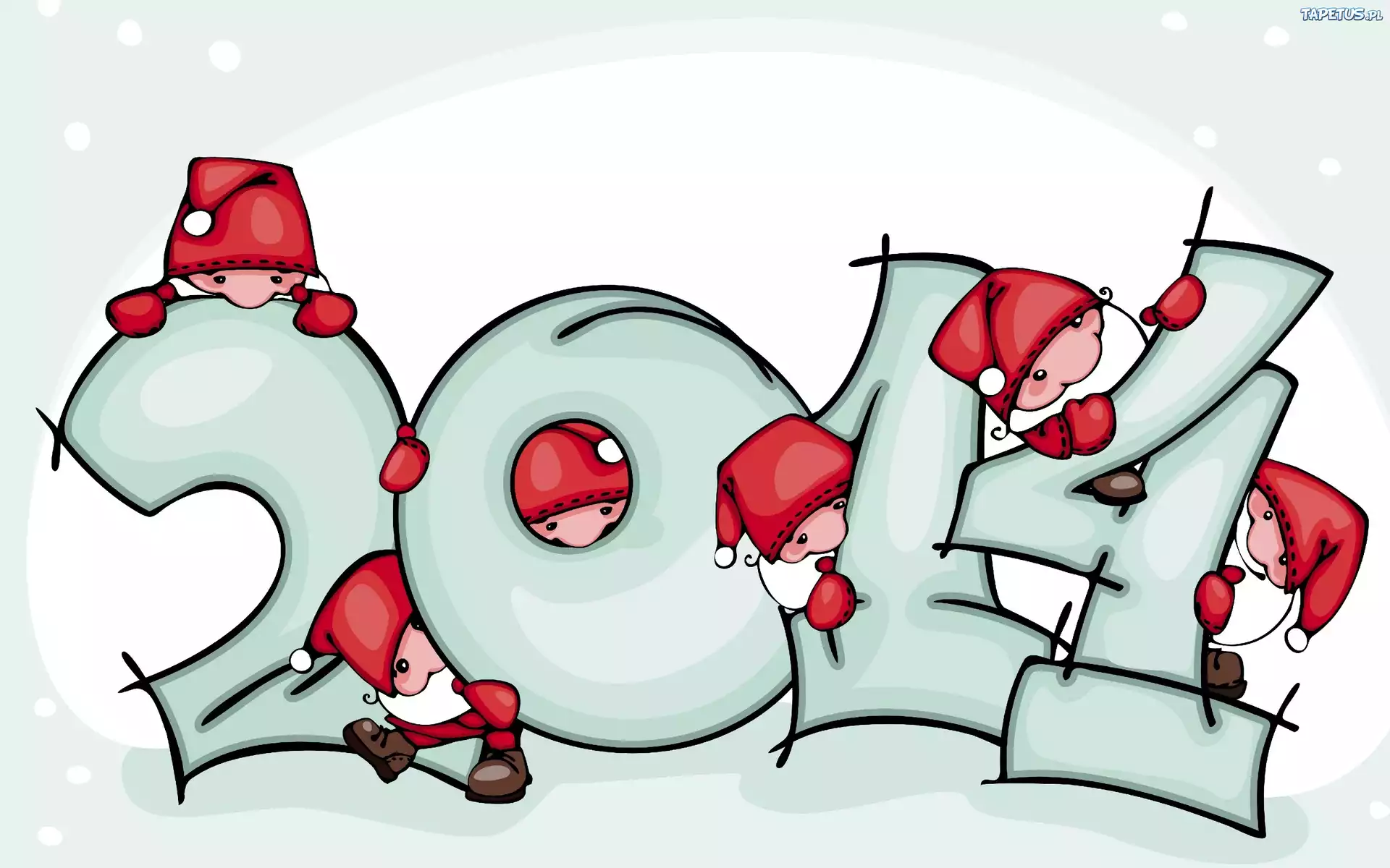 Mikołaje, Dekoracja, Świąteczna, 2014, Grafika