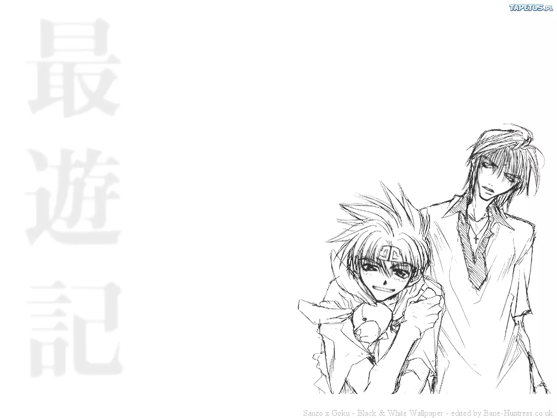 Saiyuki, rozczochrane włosy