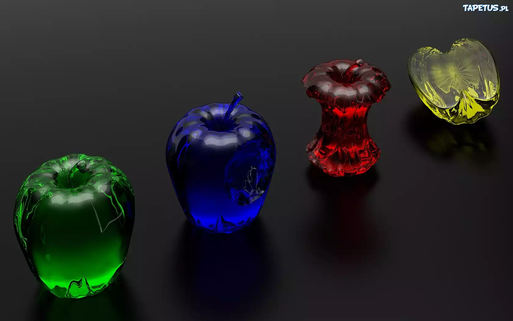 Jabłka, Grafika, 3D, Wektorowa