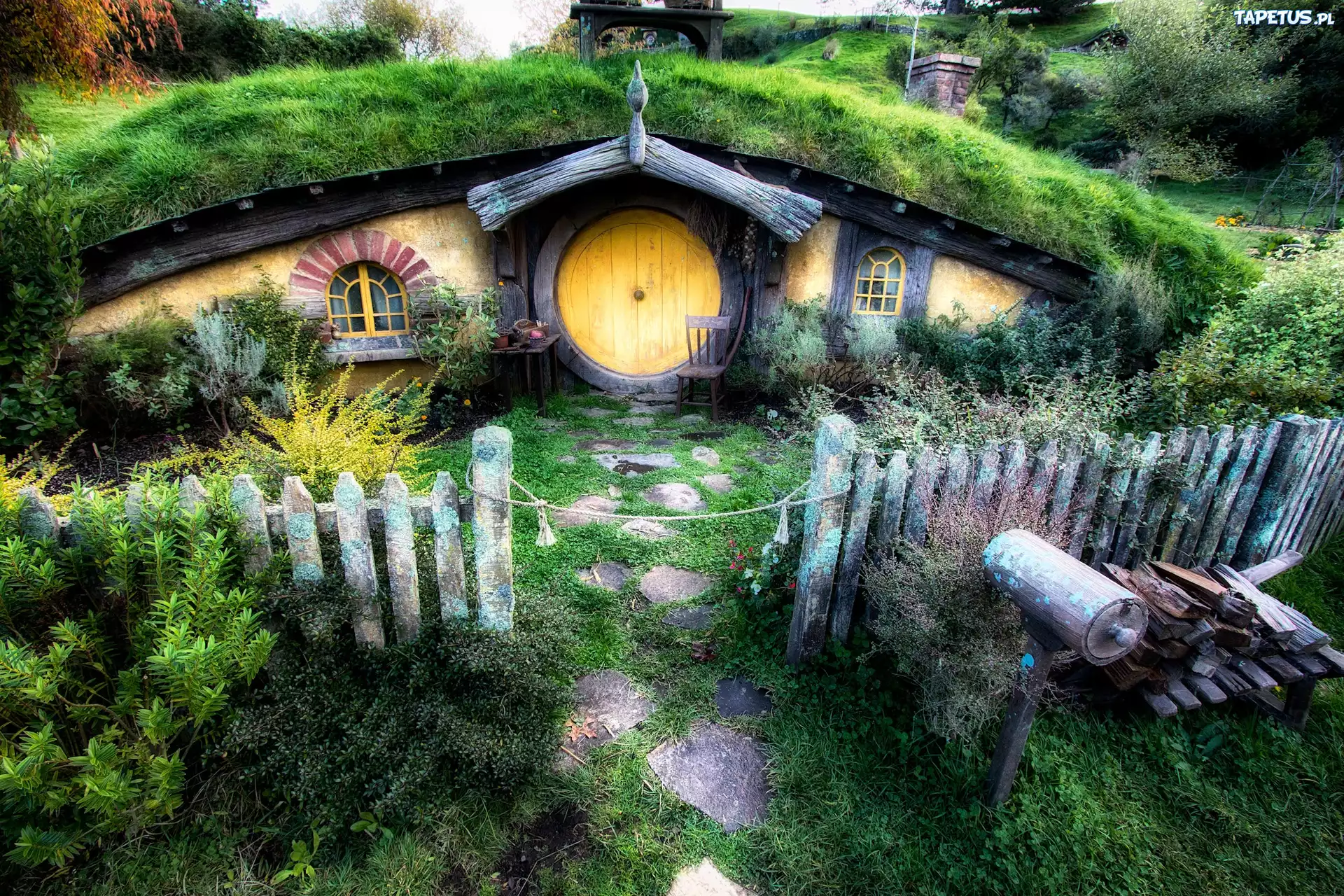 Domek, Hobbit, Ogródek, Płot