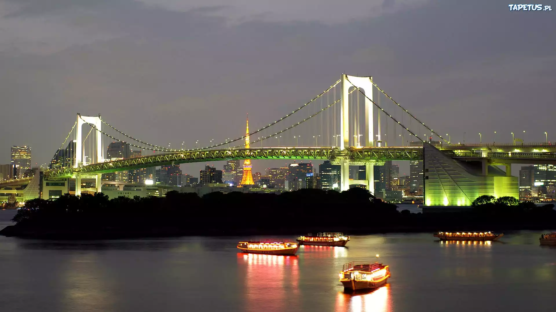 Most, Rainbow Bridge, Tokio, Japonia