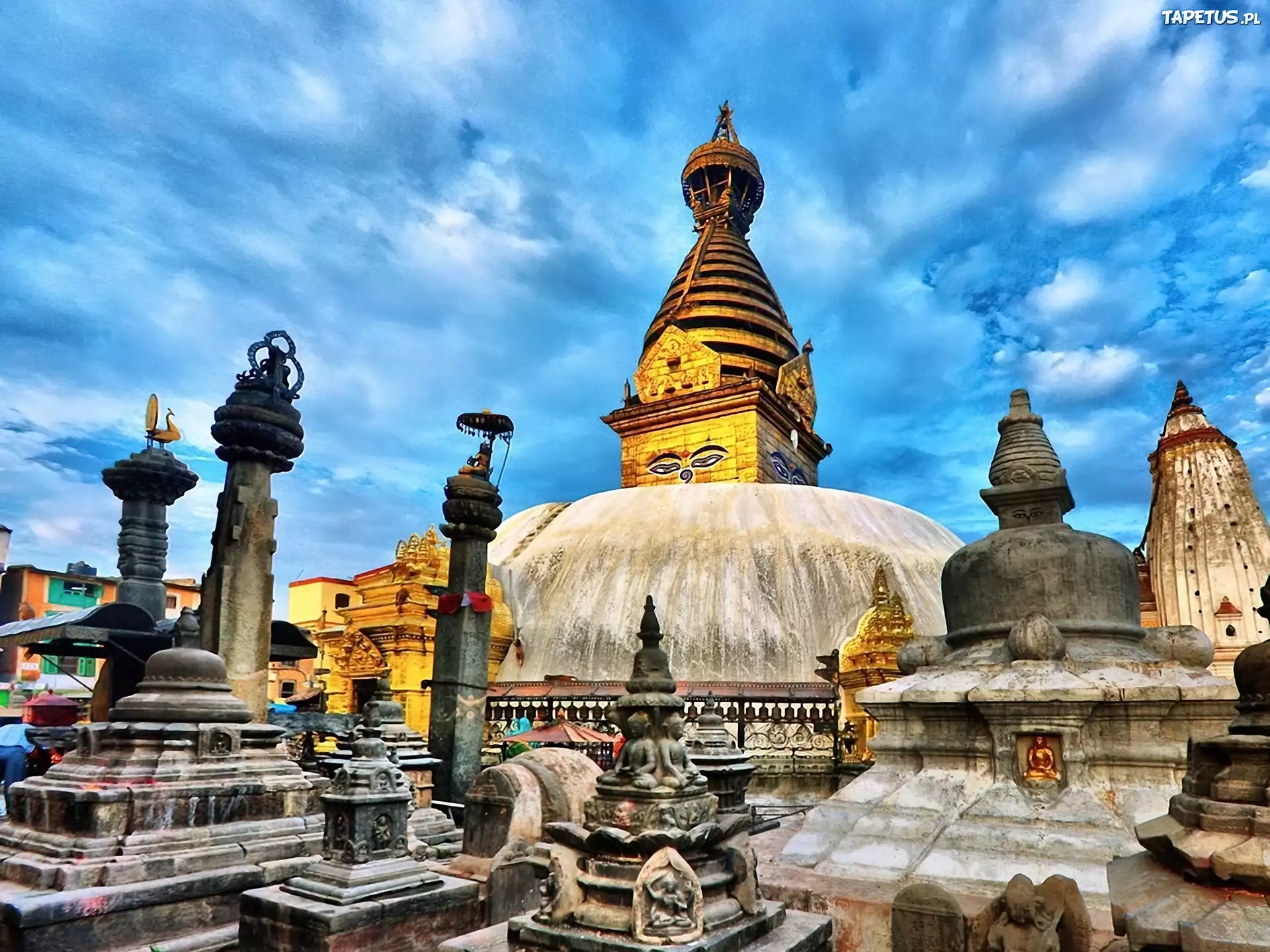 Nepal, Katmandu, Pagoda, Ruiny