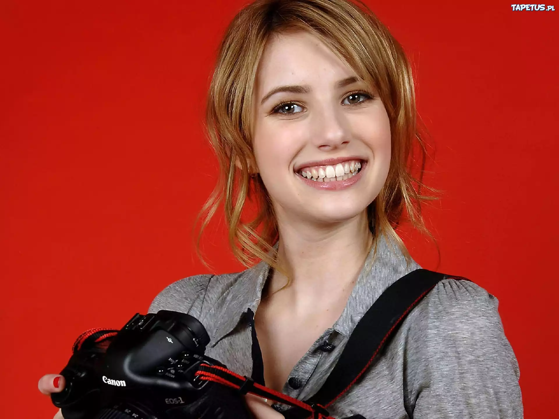 Aktorka, Emma, Roberts, Aparat, Fotograficzny