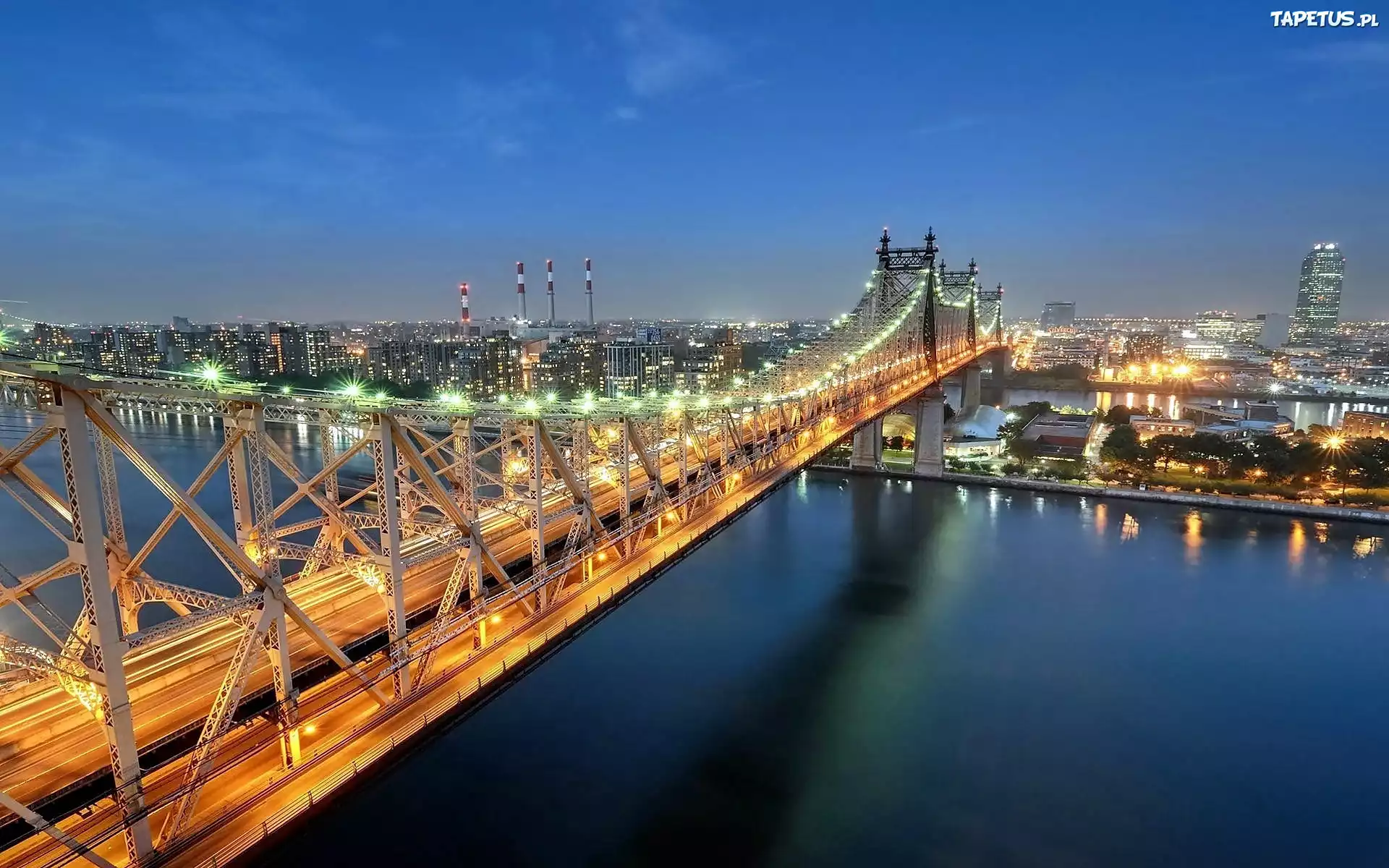 Morze, Most, Queensboro, Panorama, Miasta