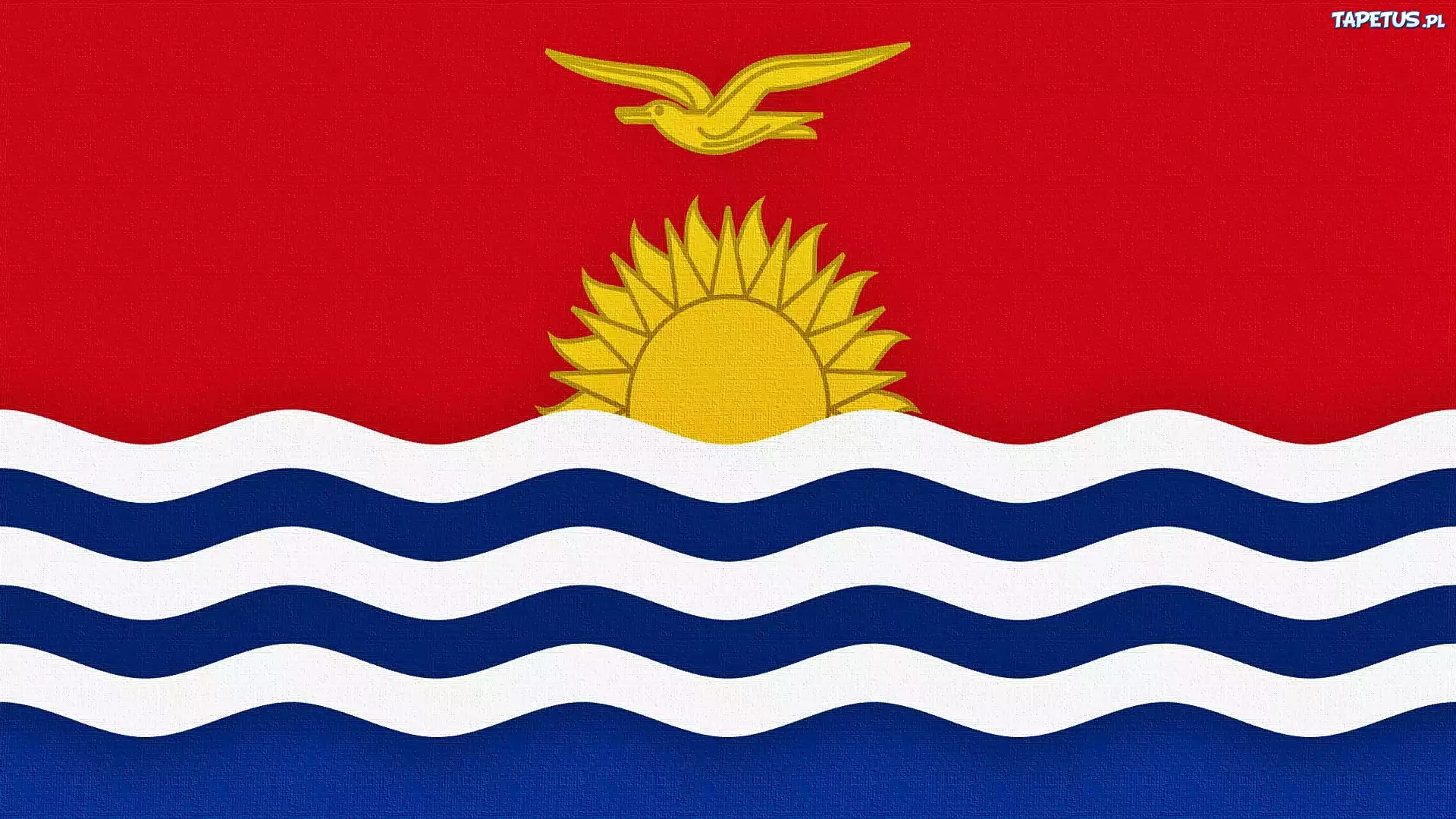 Flaga, Kiribati, Państwo, Wyspiarskie, Ocean, Spokojny