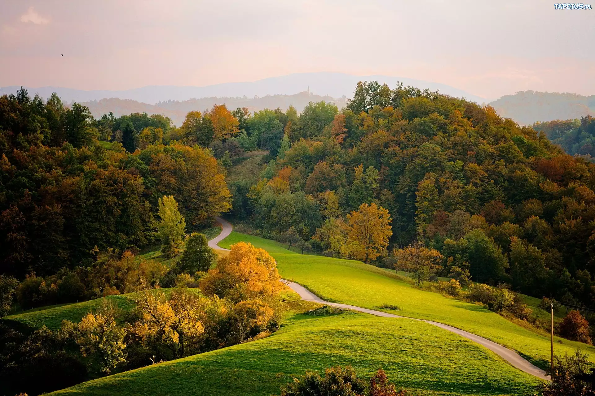 осень речка холм autumn the river hill без смс