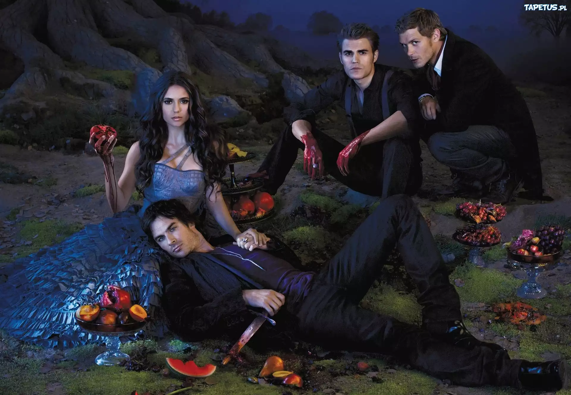 Pamiętniki wampirów, The Vampirie Diaries, Nina Dobrev, Ian Somerhalder, Paul Wesley, Joseph Morgan