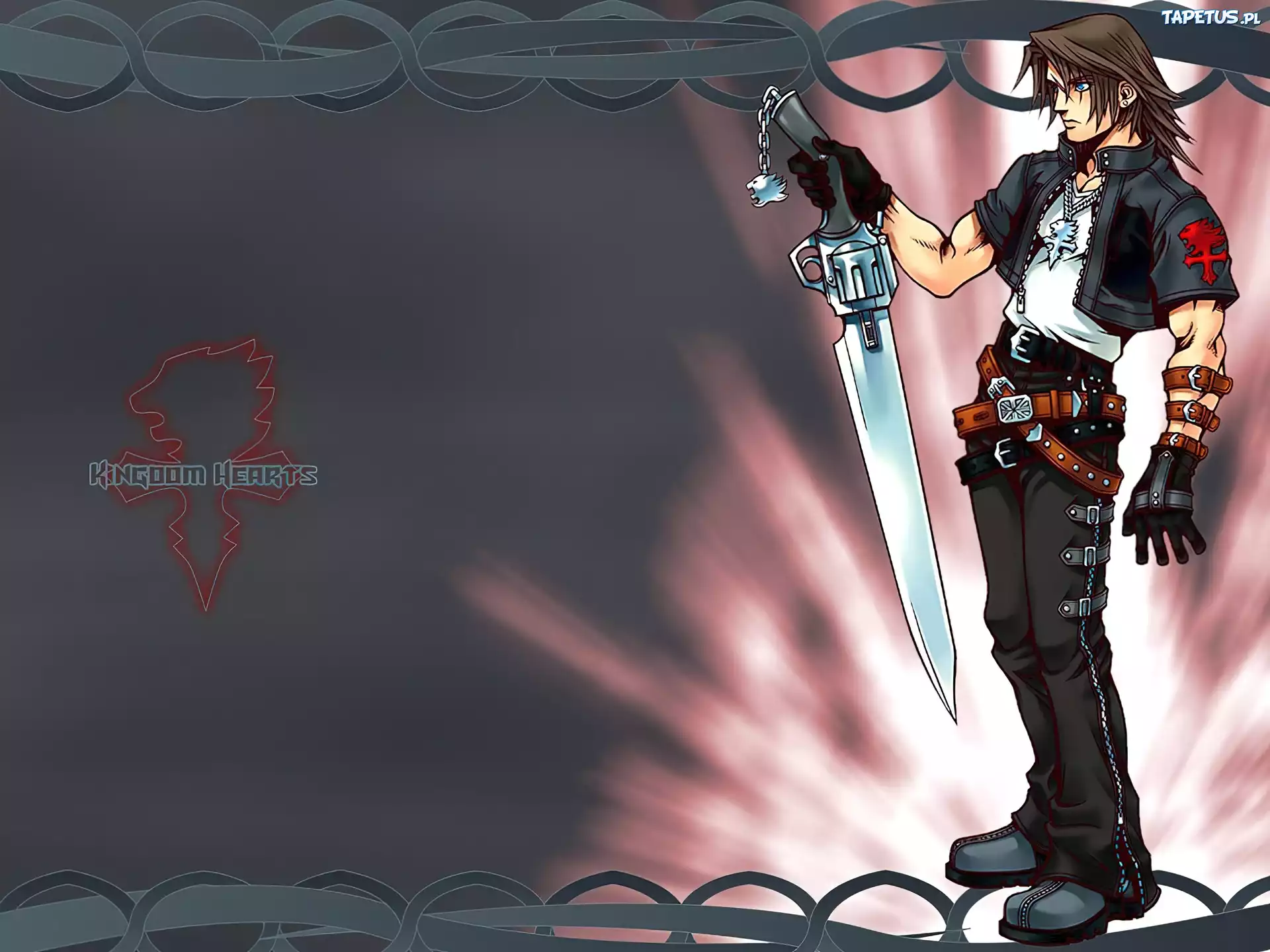 Kingdom Hearts, postać, mężczyzna, rewolwer, nóż