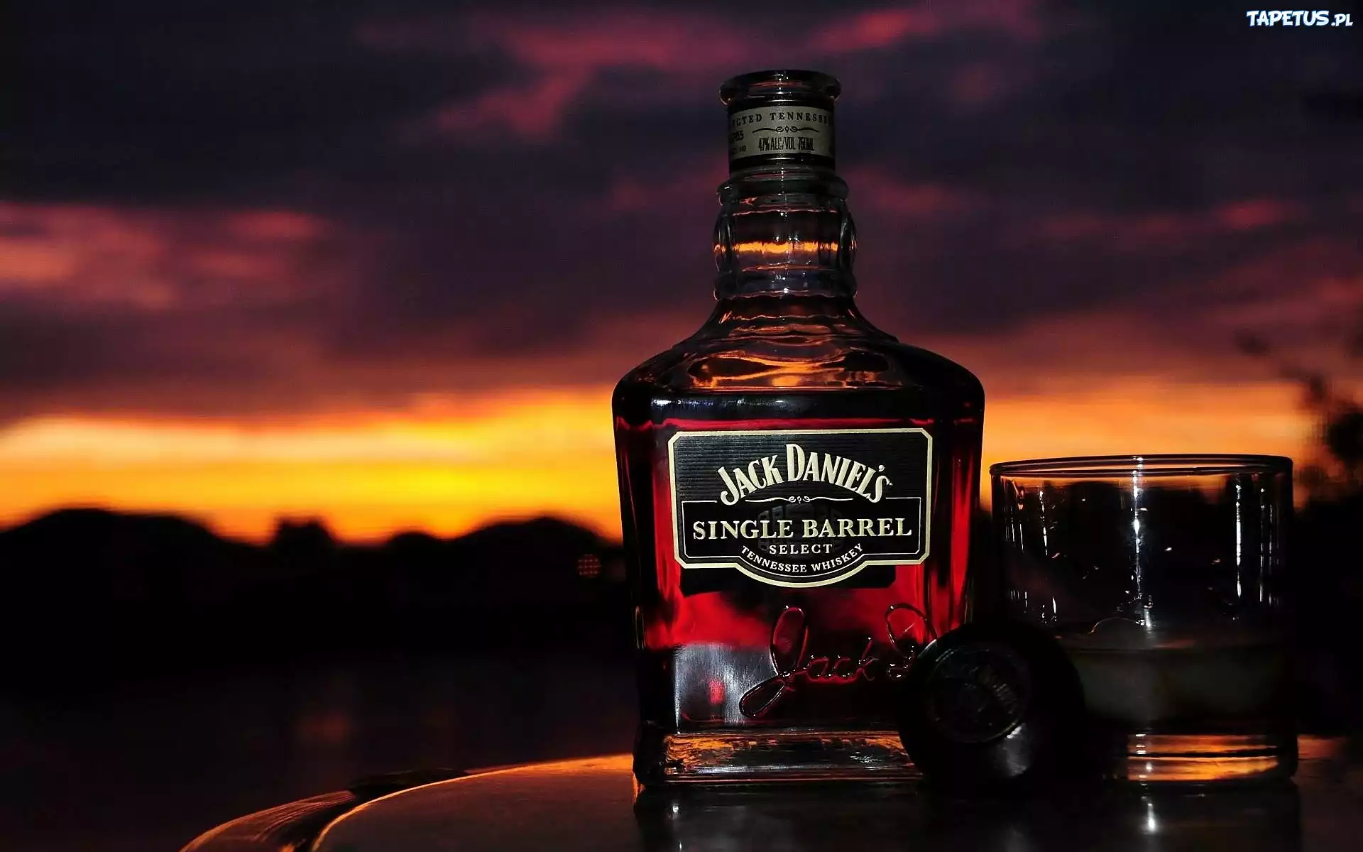 Whisky, Stolik, Taras, Zachód, Słońca