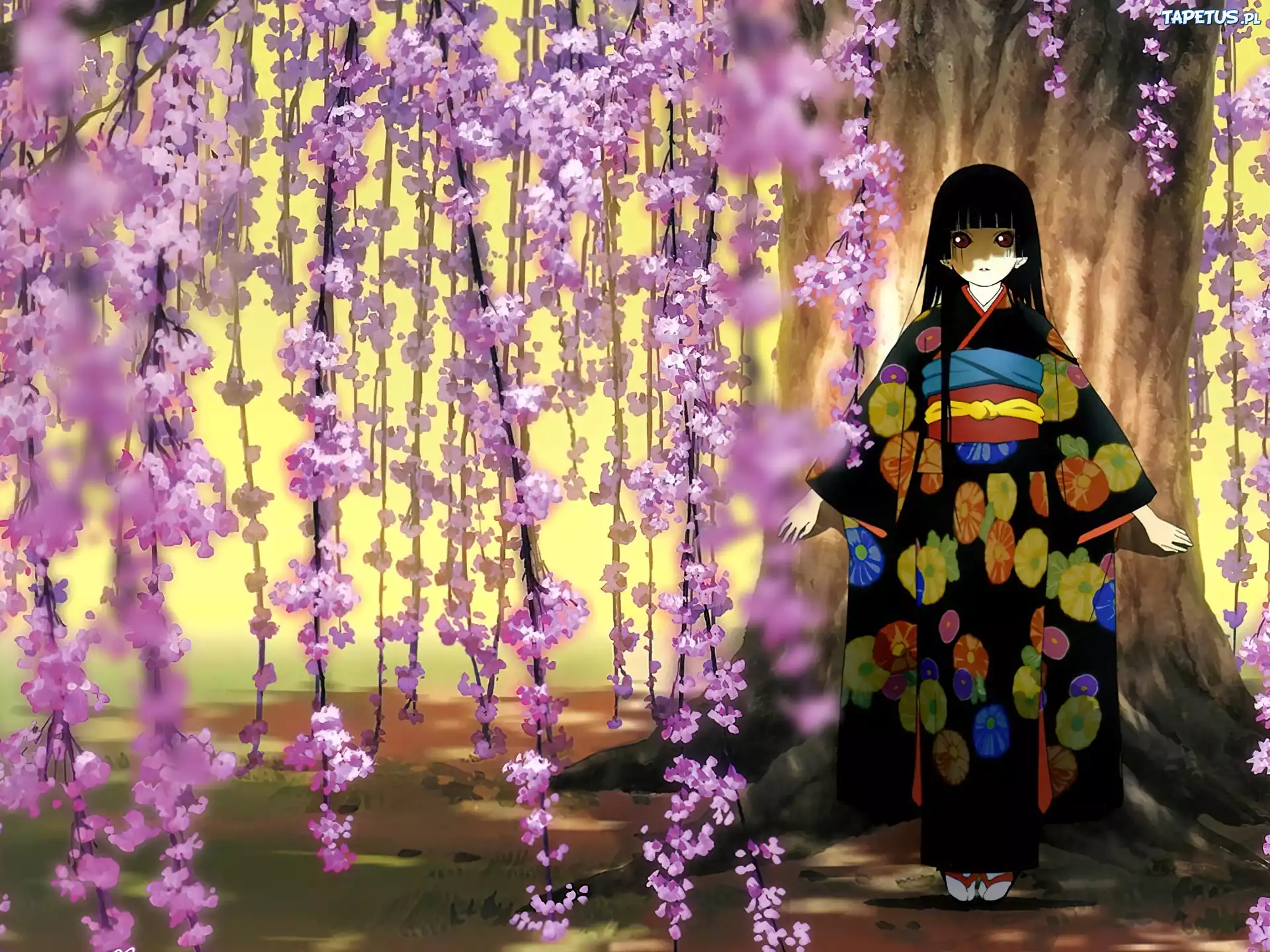 Jigoku Shoujo, kobieta, kwiaty