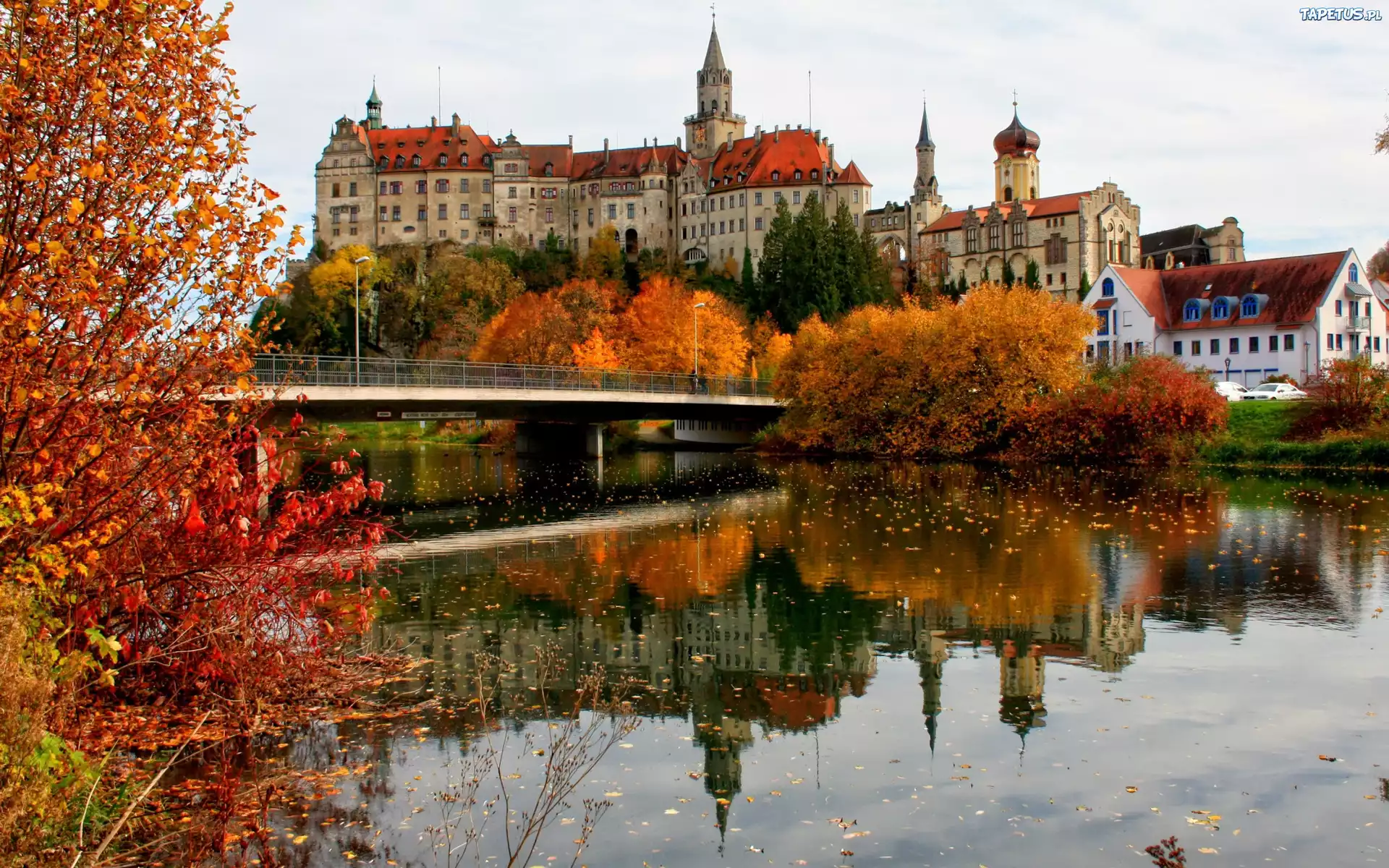 Zamek, Sigmaringen, Rzeka, Most, Niemcy