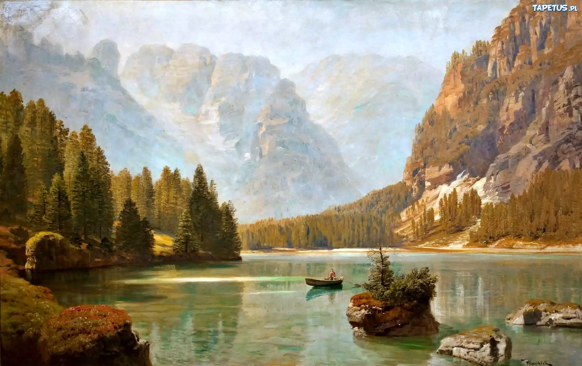 Jezioro, Mężczyzna, W Łódce