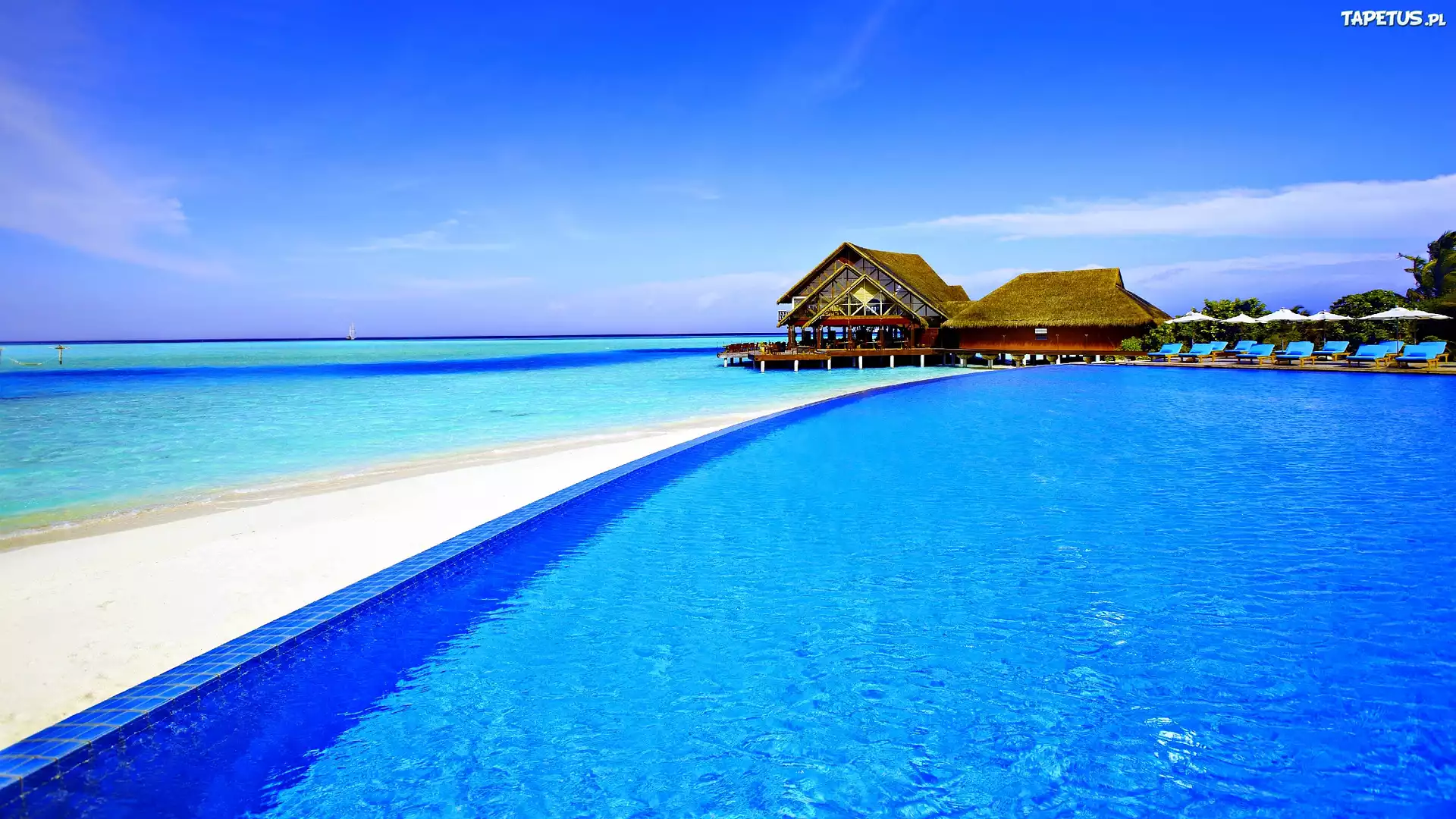 Hotel, Morze, Pomost, Anantara Dhigu, Malediwy