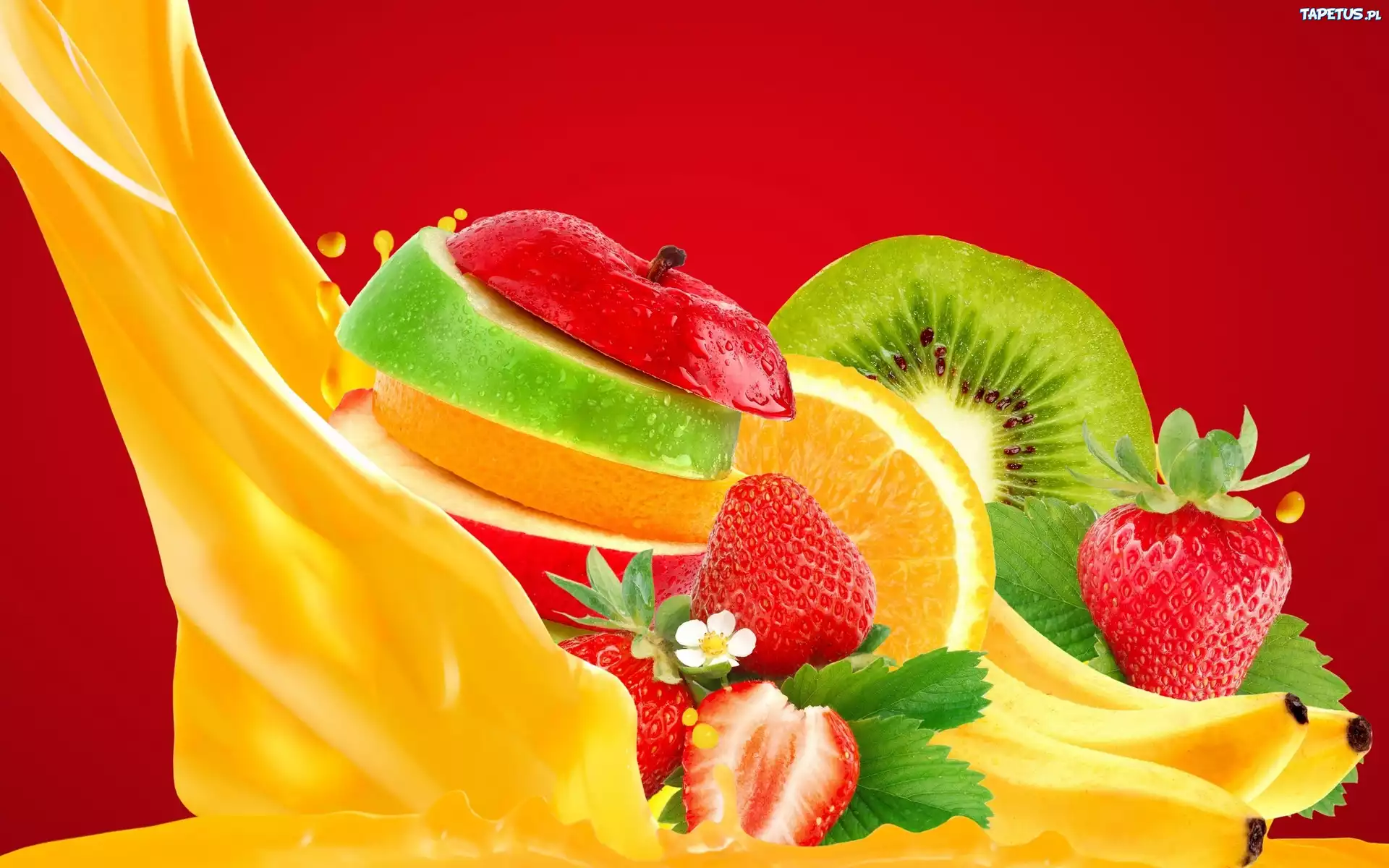 Kiwi, Banany, Pomarańcze, Truskawki