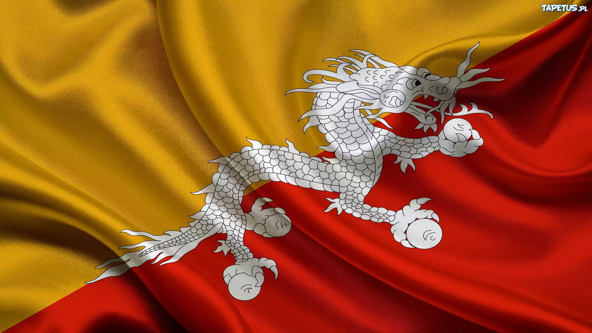 Państwo, Bhutan, Flaga