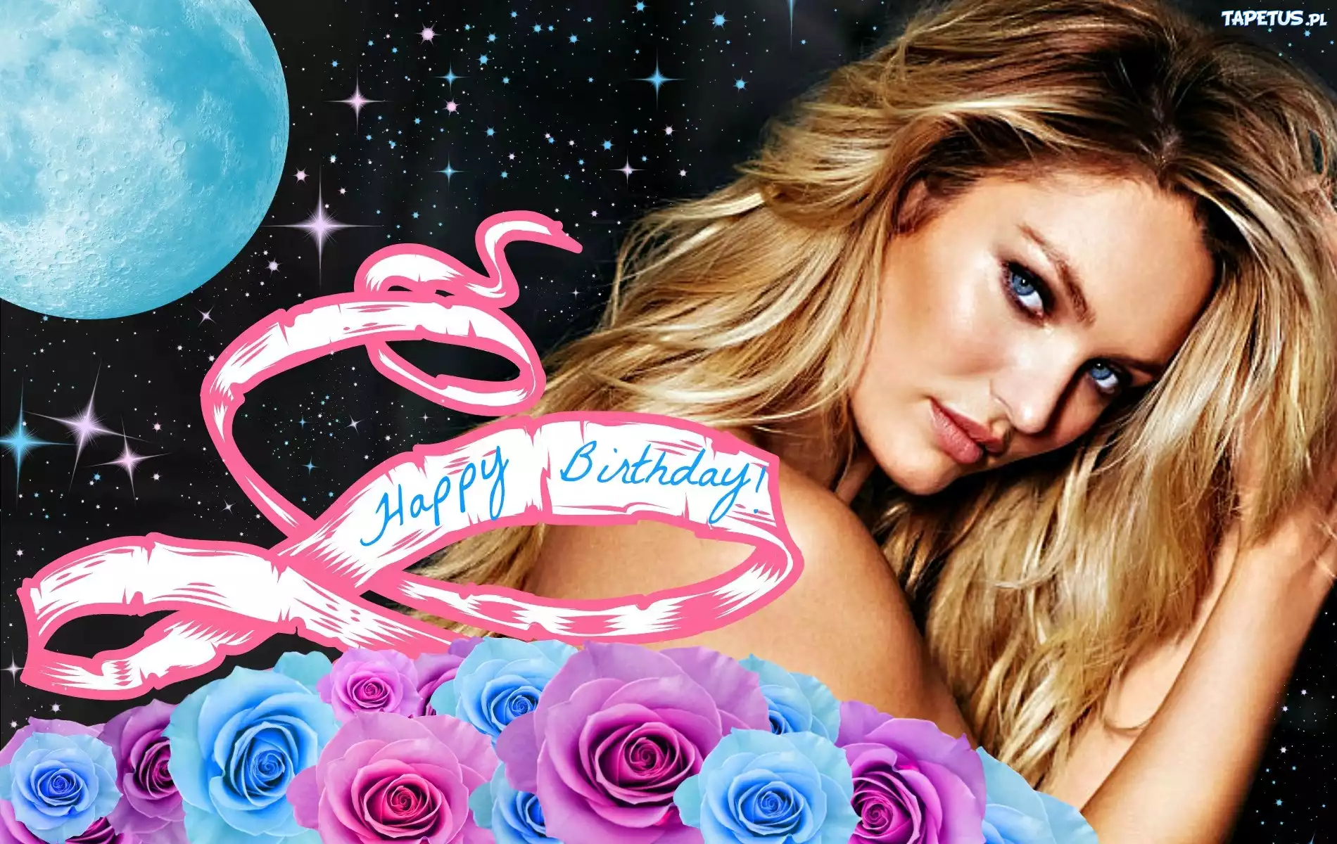Kobieta, Makijaż, Spojrzenie, Candice Swanepoel, Urodzinowe