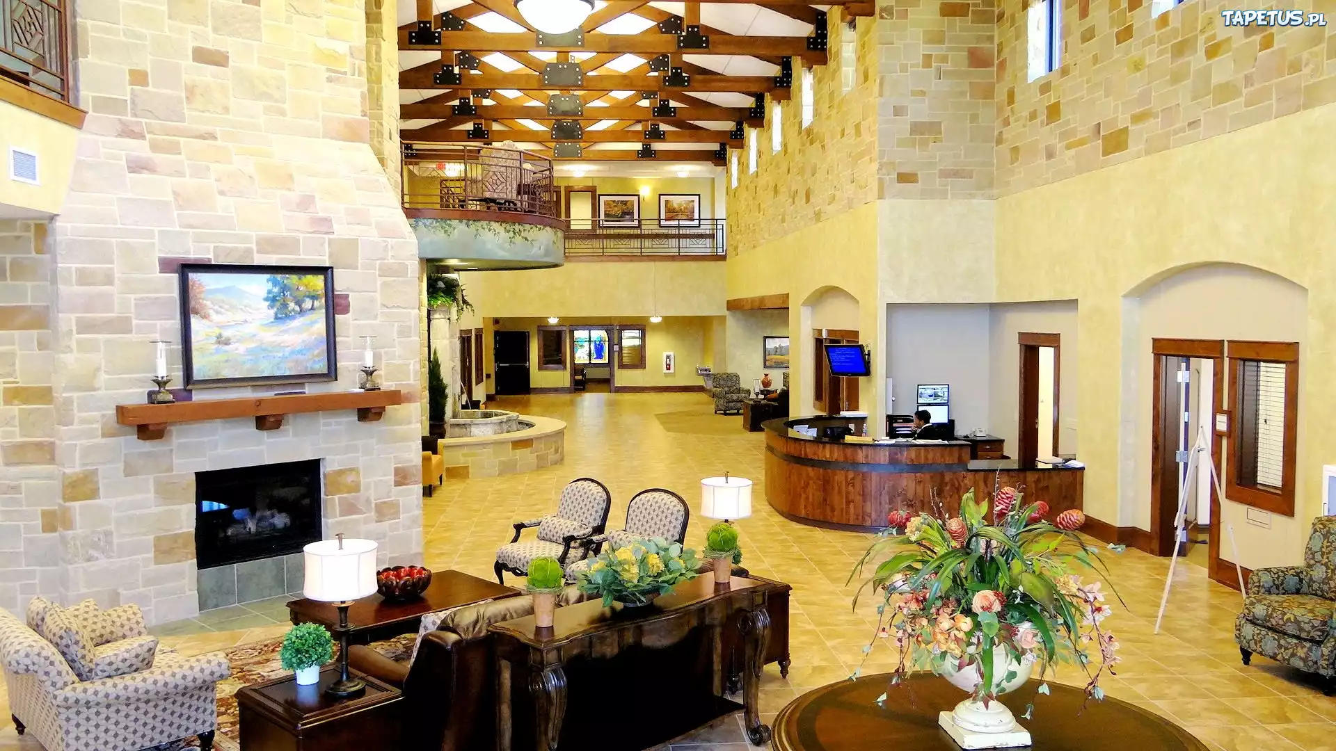 Hotel, Hall, Kominek