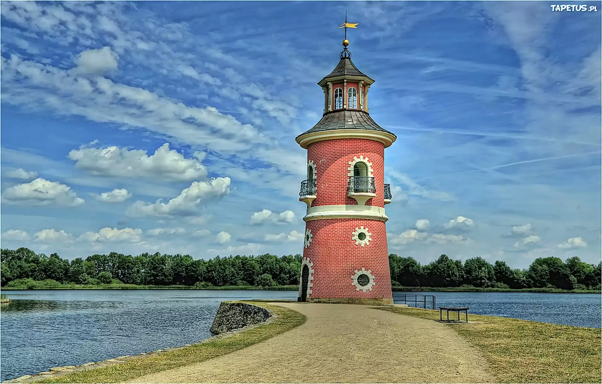 Moritzburg, Jezioro, Park, Latarnia
