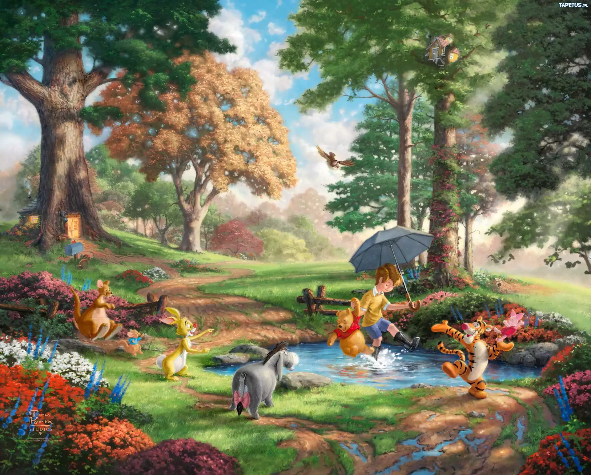 Thomas Kinkade, Kubuś Puchatek, Disney, Malarstwo