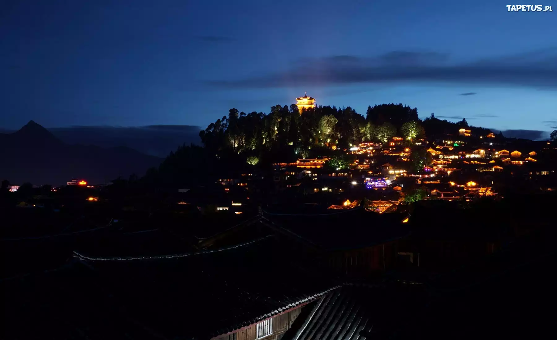 Chiny, Miasto, Lijiang, Noc