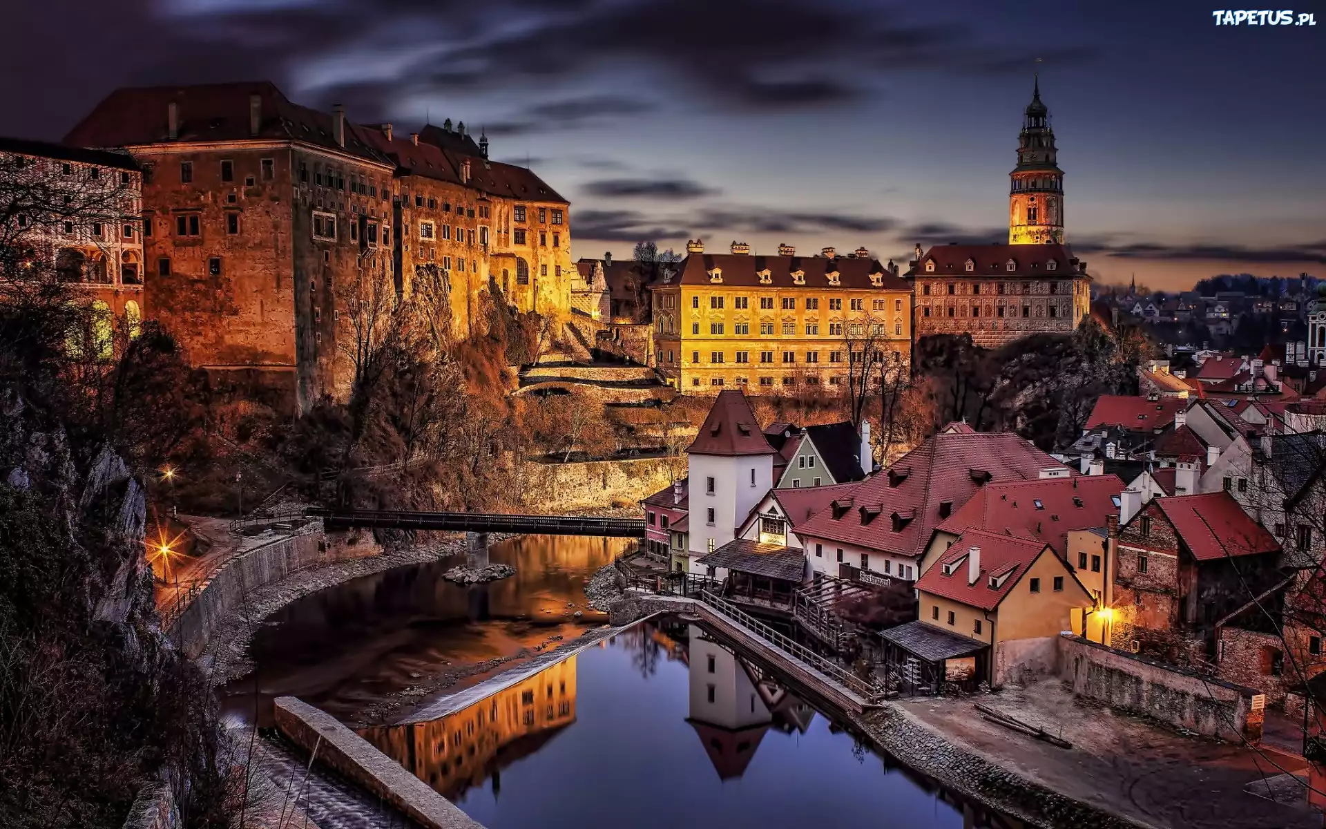 Czechy, Krumlov, Zamek, Miasto