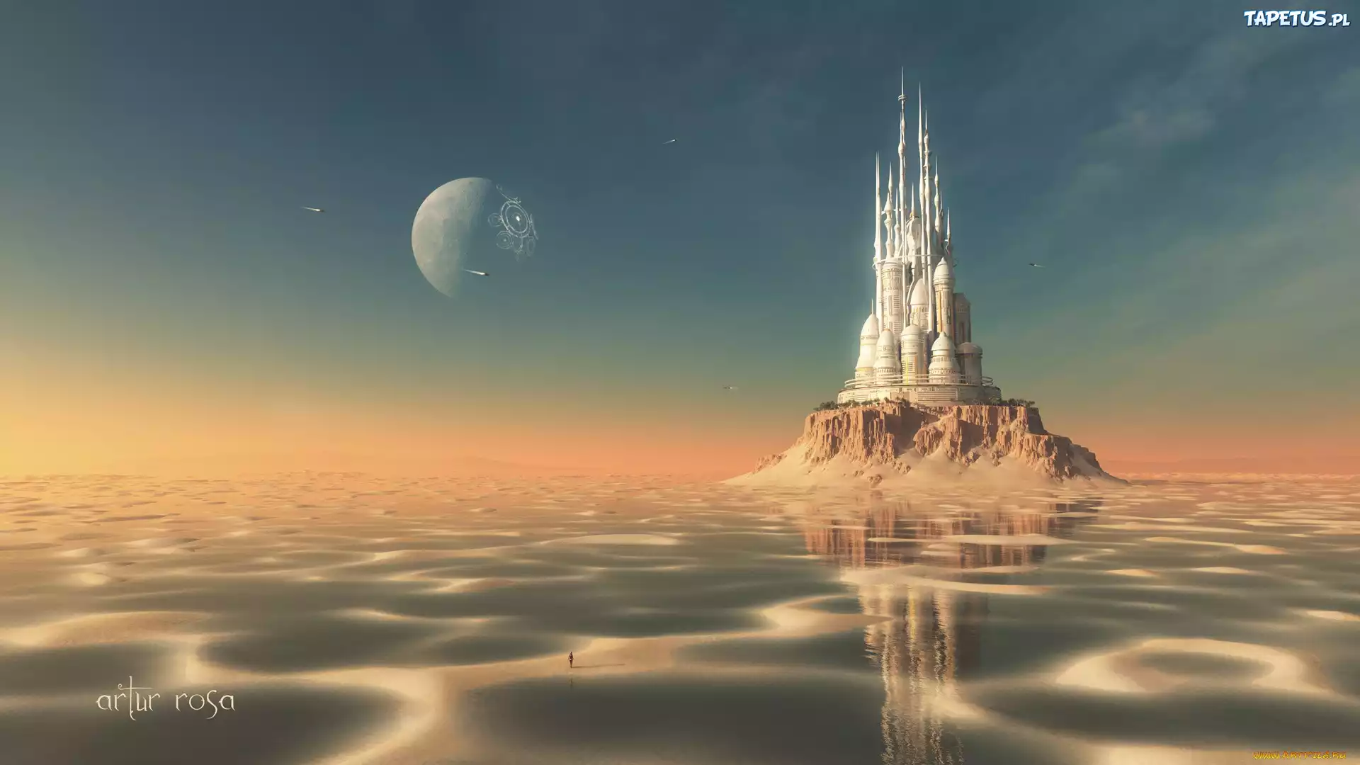 Fantasy, Pustynia, Zamek