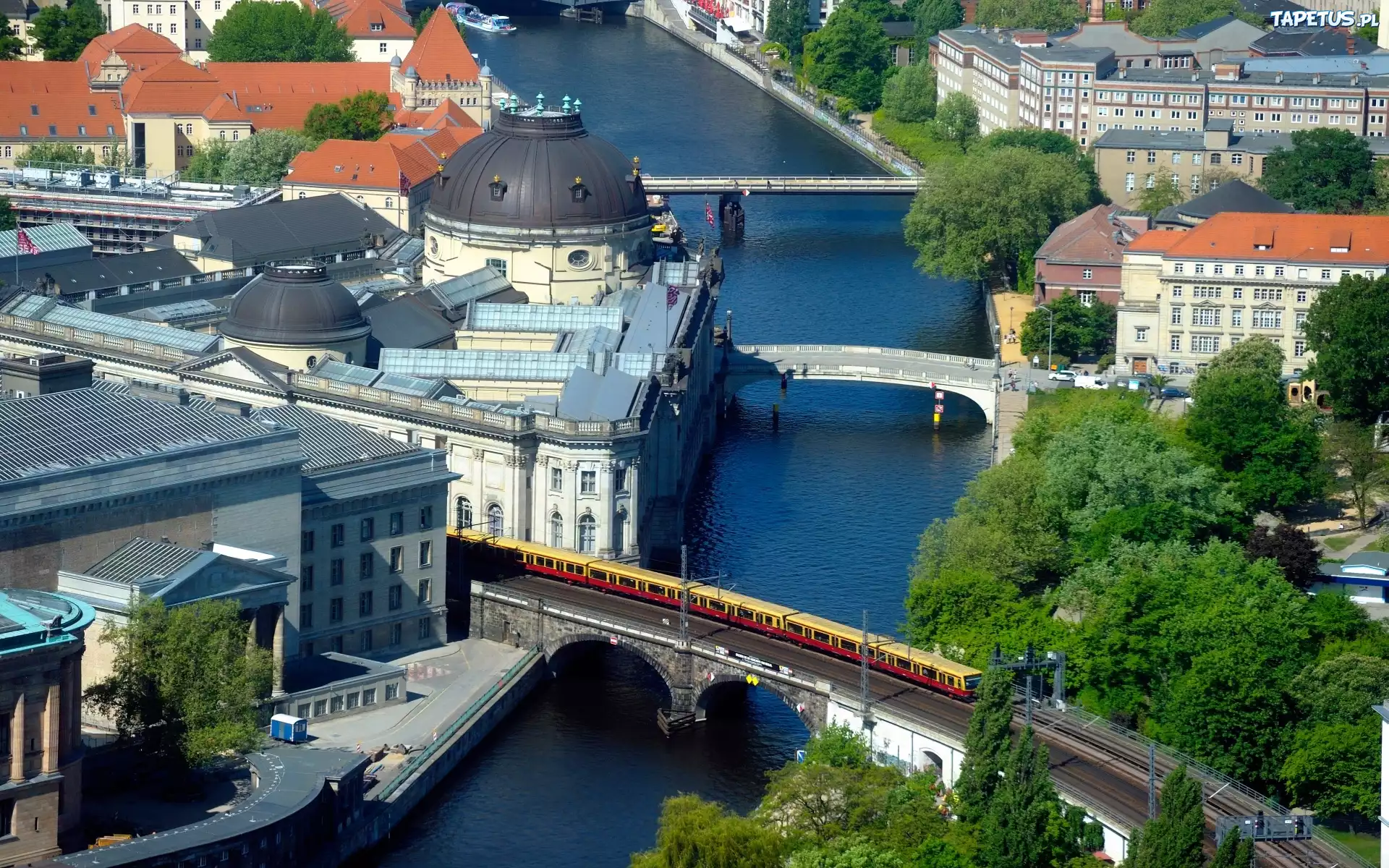 Muzeum, Bodego, Rzeka, Mosty, Berlin, Niemcy