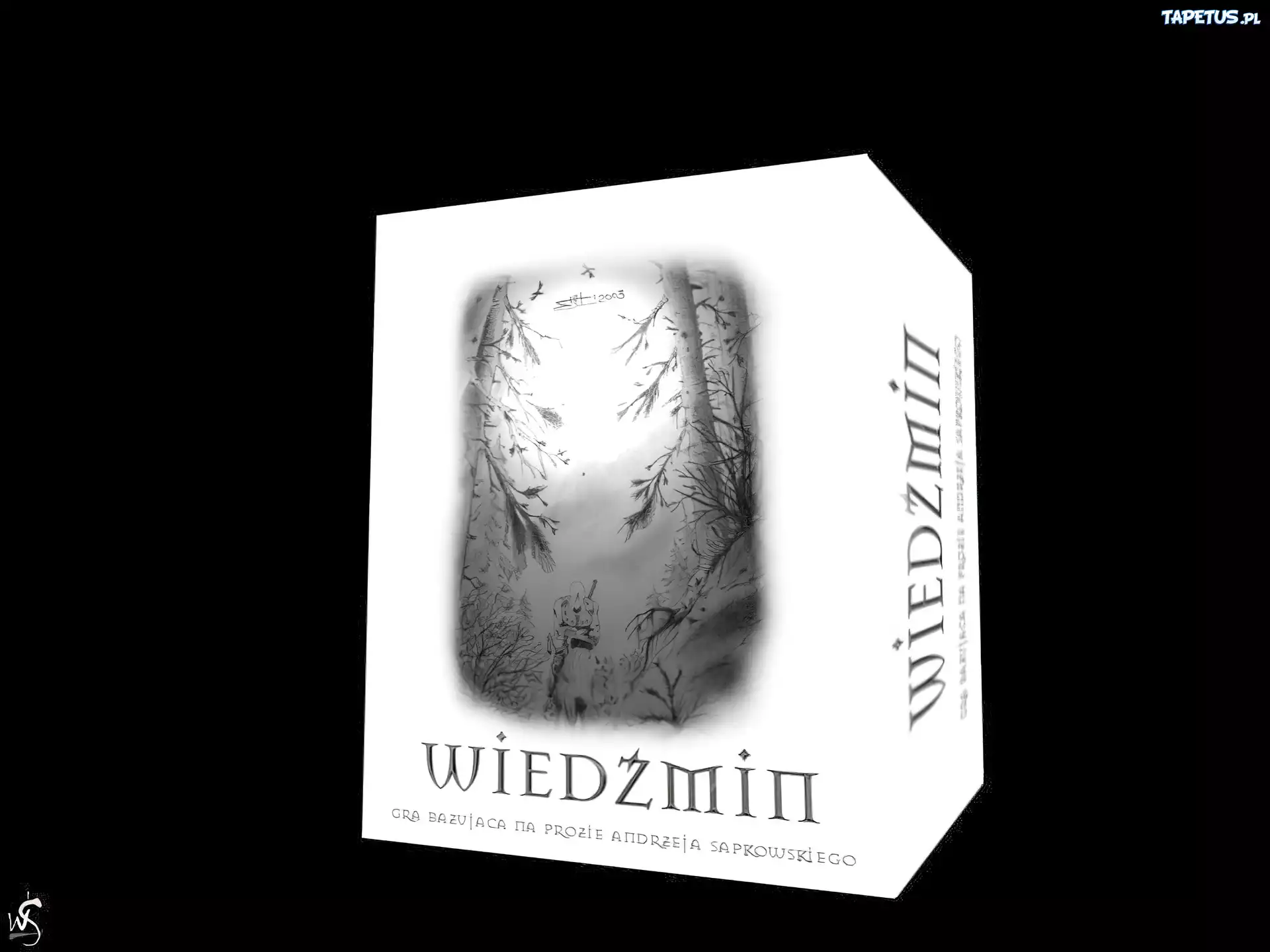 drzewa, las, jeździec, postać, The Witcher