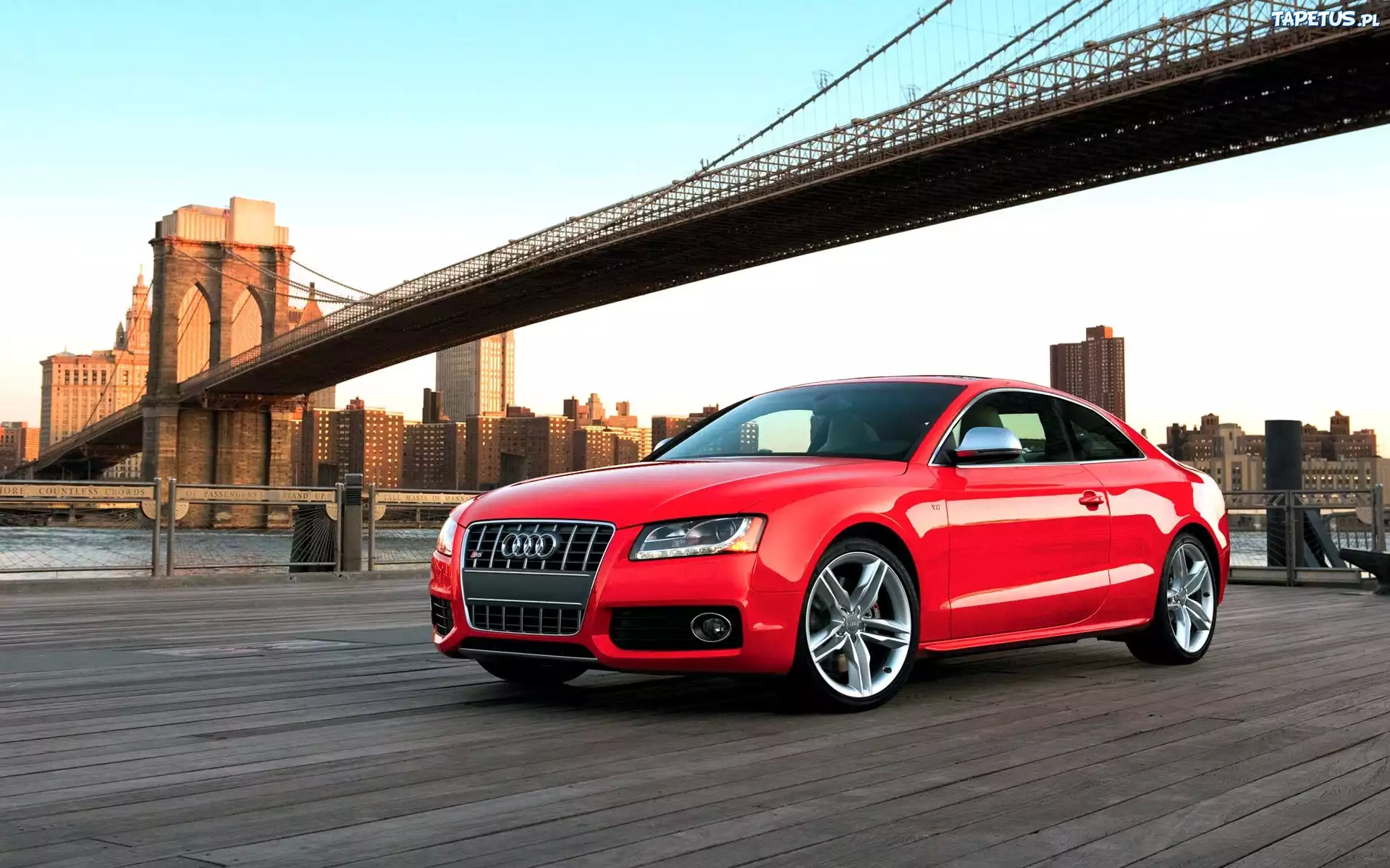 Czerwone, Audi, S5, Most
