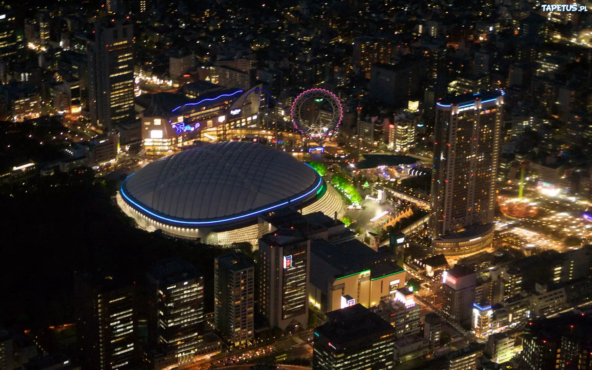 Japonia, Tokio, Miasto, Noc